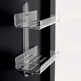 Portaoggetti, plexiglass due posti Luce