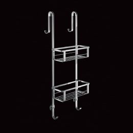 Accessori doccia Portaoggetti 2 piani con gancio e ventosa