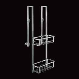 Accessori doccia Portaoggetti 2 piani con gancio e ventosa