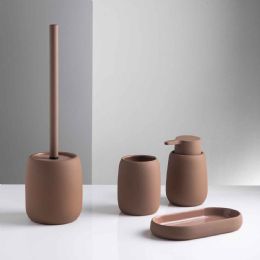 Set accessori bagno Bold rosa cioccolato