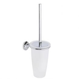 Scopino bagno - tazza vetro satinato scopino bagno + scopino wc