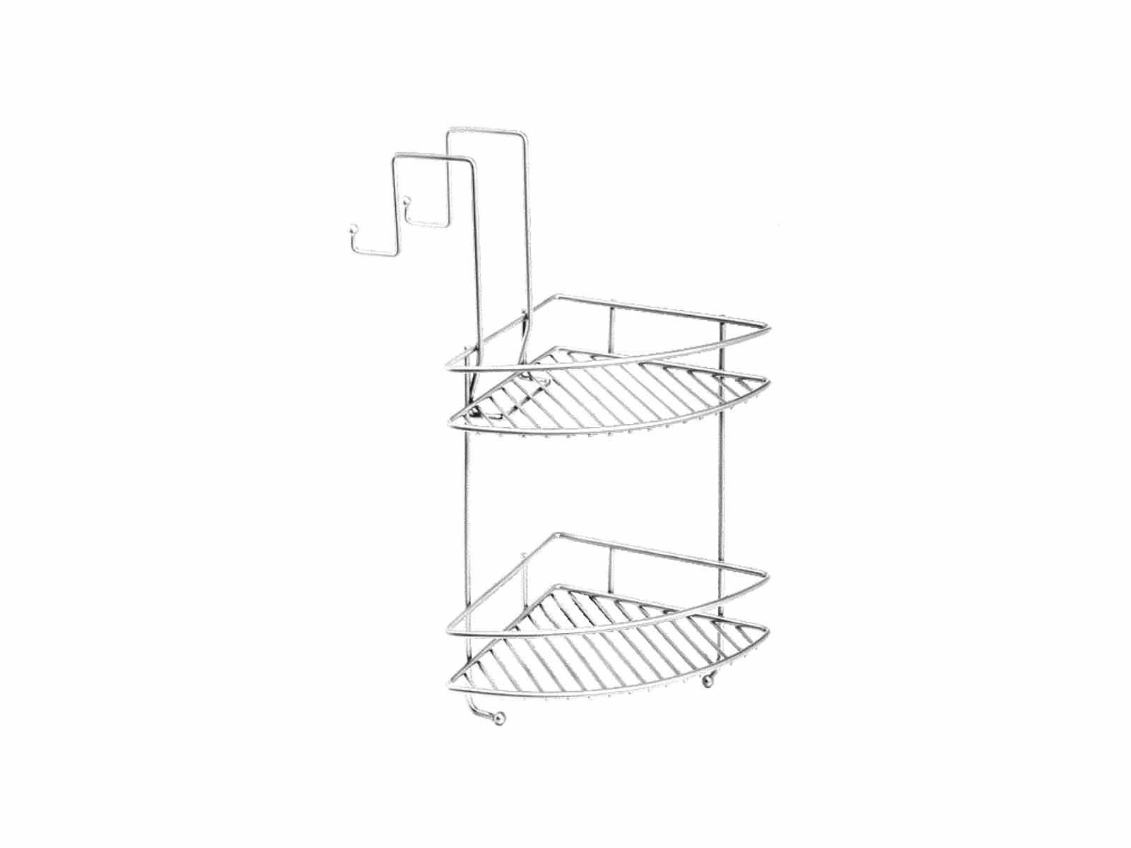 Bathroom accessories double corner shelf Spider Shower lock