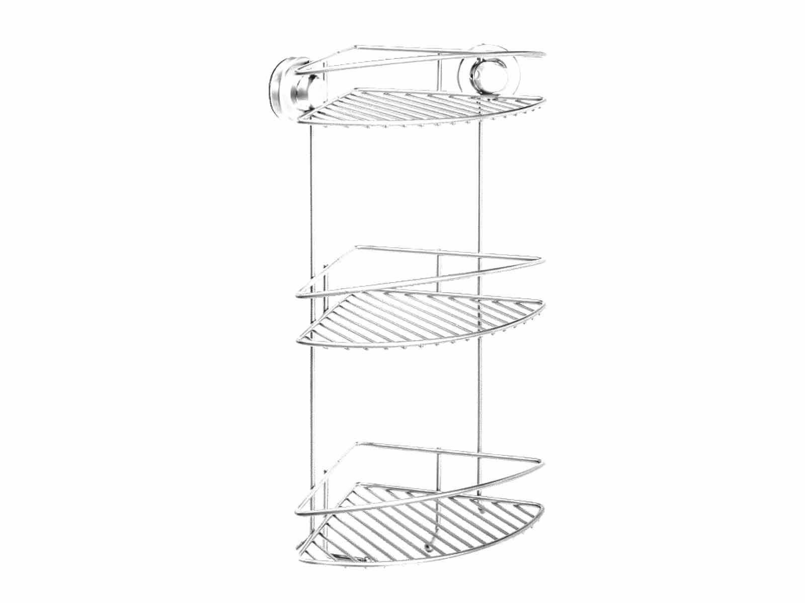Triple corner shelf bathroom accessories, soap holder Shower lock