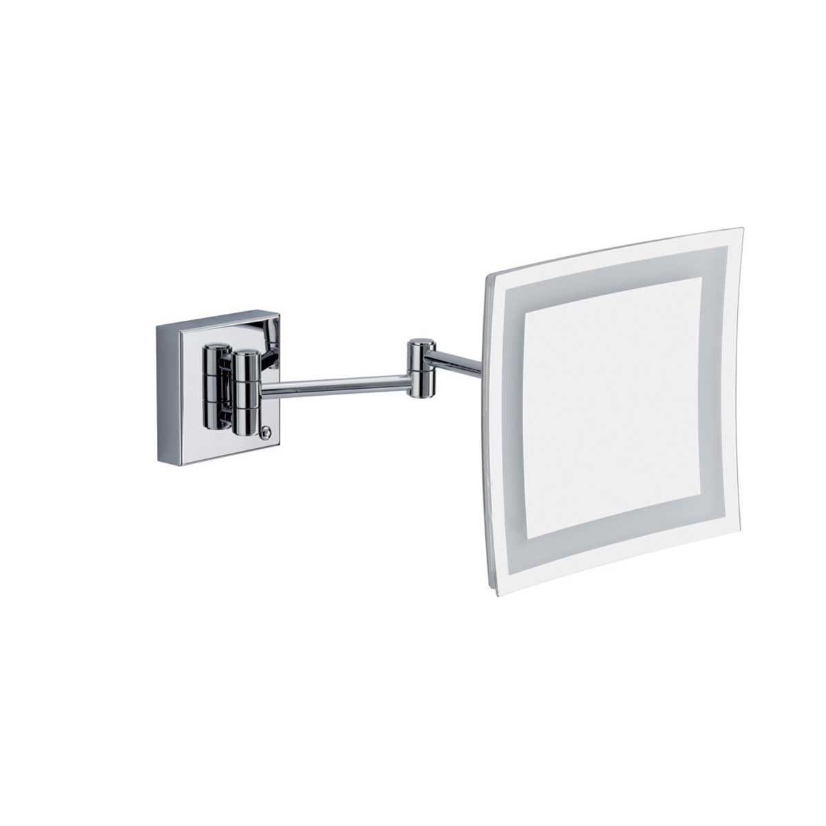 Specchio ingranditore con cornice di luce al led 22 cm., braccio doppio (3x) SP 814
