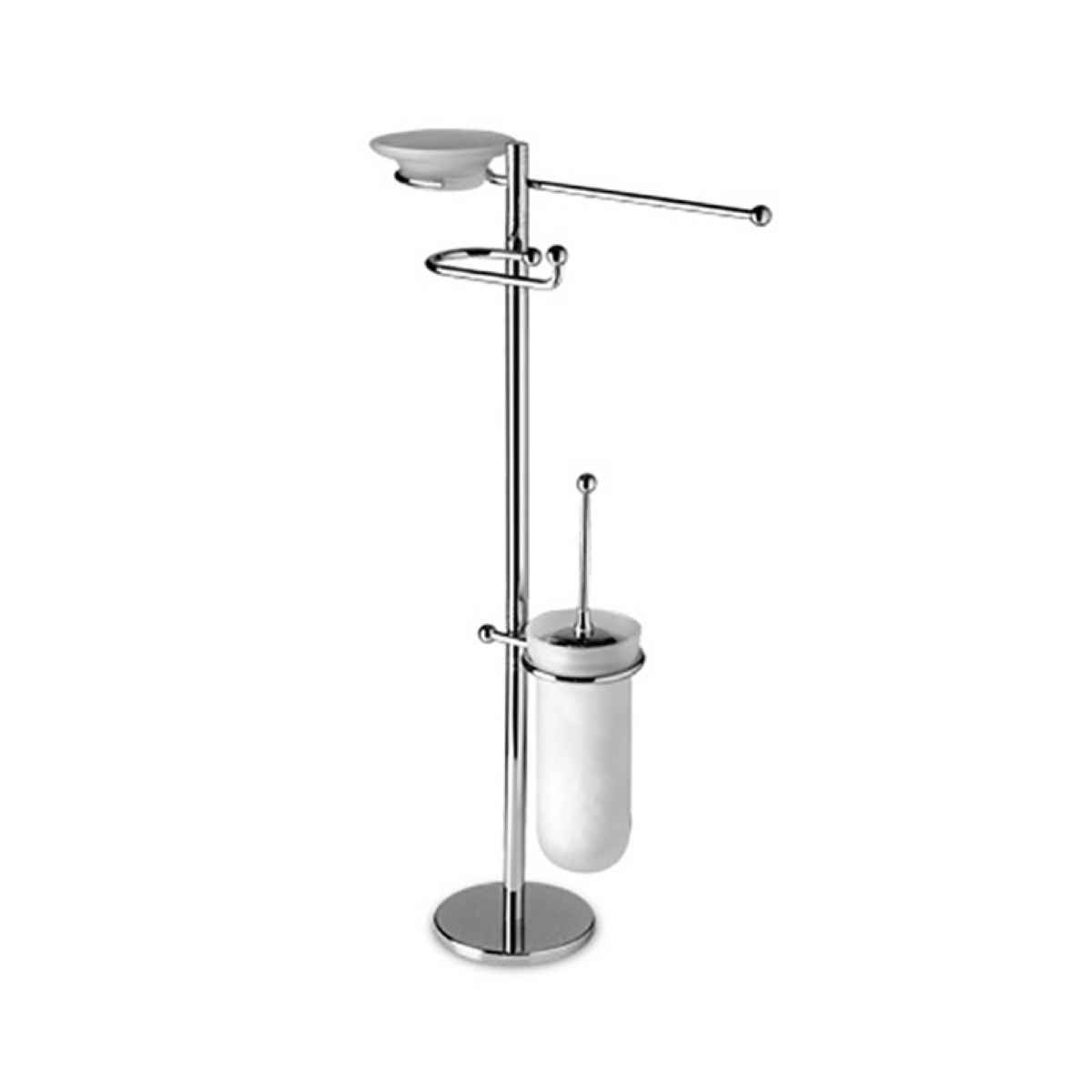 Piantana water bidet da bagno in ottone cromato Dritta