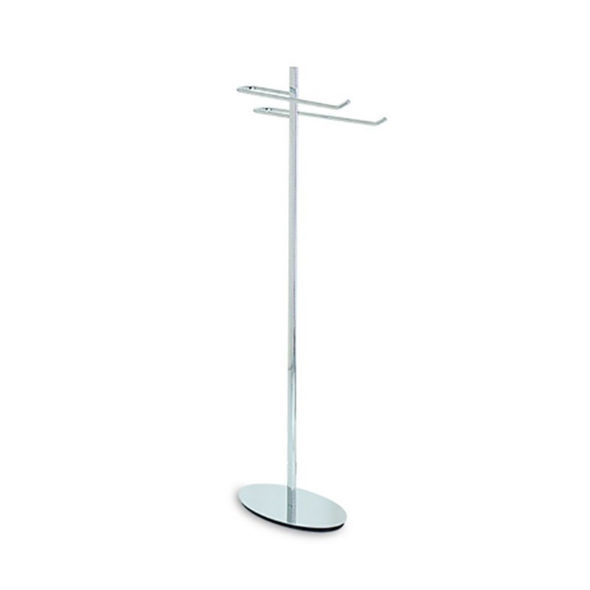 Piantana lavabo da bagno in ottone cromato design ovale Mary