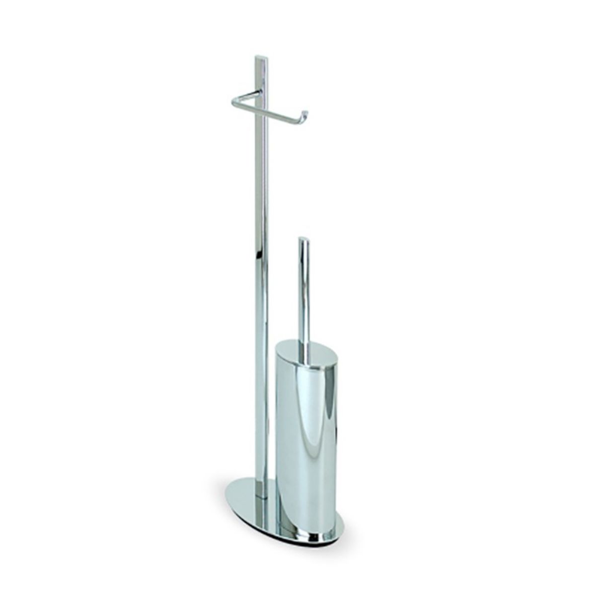 Piantana wc da bagno in ottone cromato design ovale Bloody
