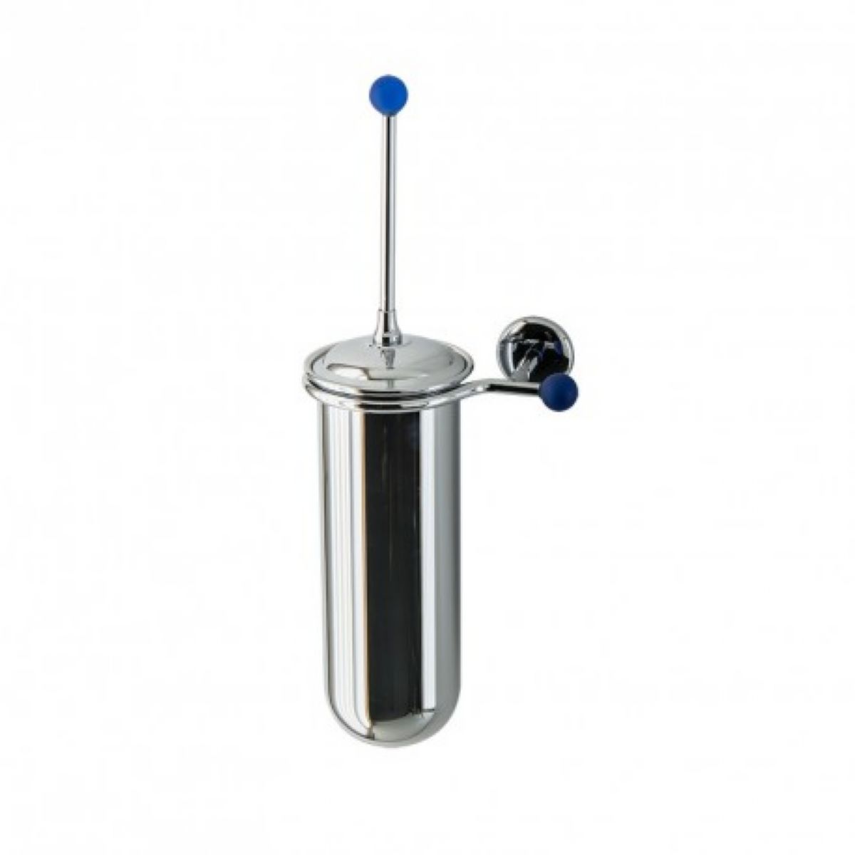 Wall toilet brush holder Elite chrome-plated brass, colored glass