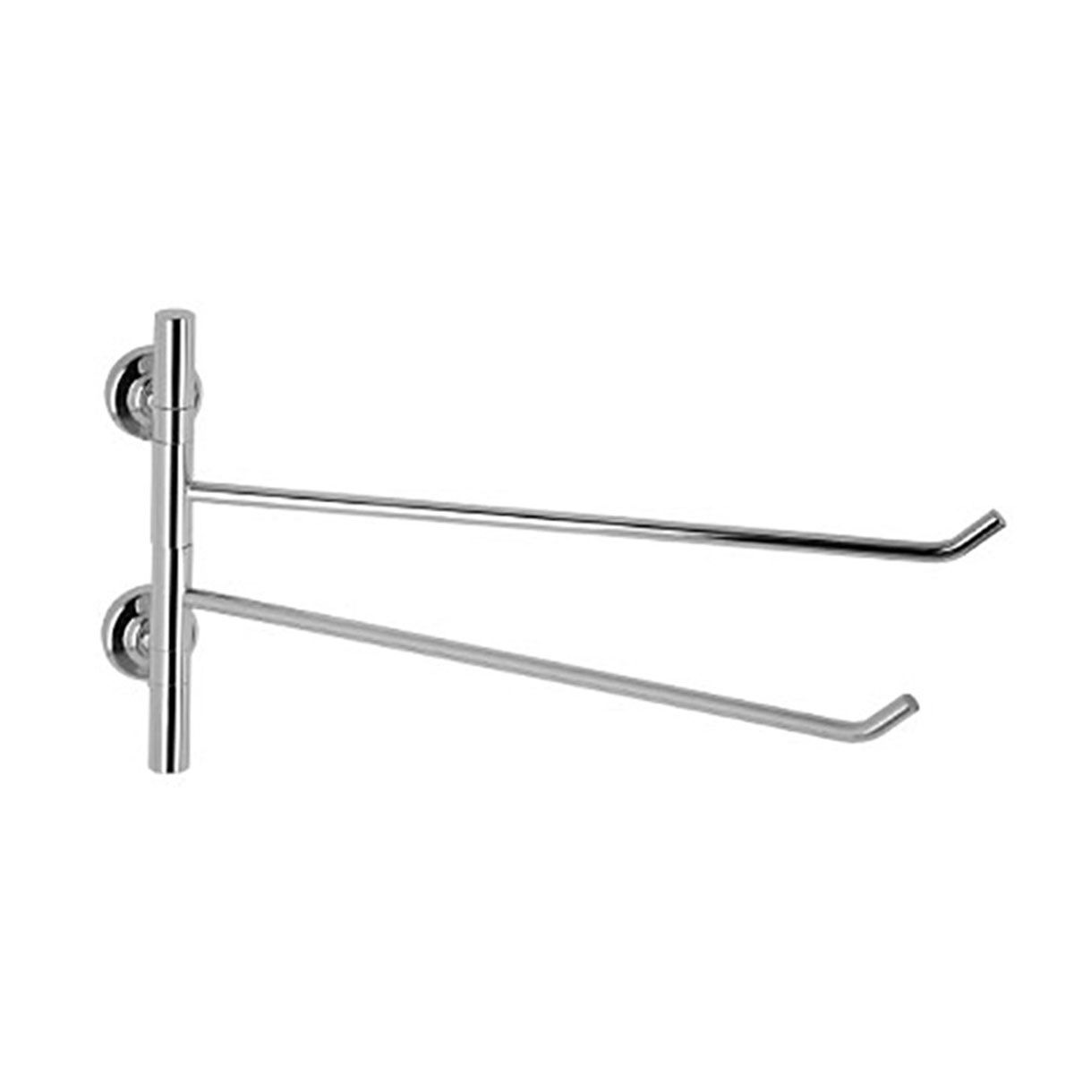 Porta salviette verticale a snodo da bagno linea Dance in ottone cromato