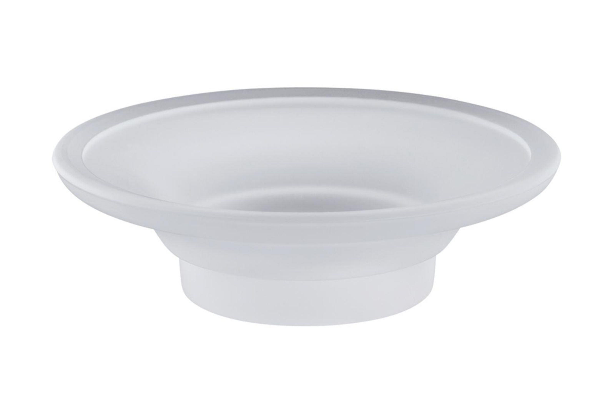 Spare round soap holder in satin glass Ø12 cm