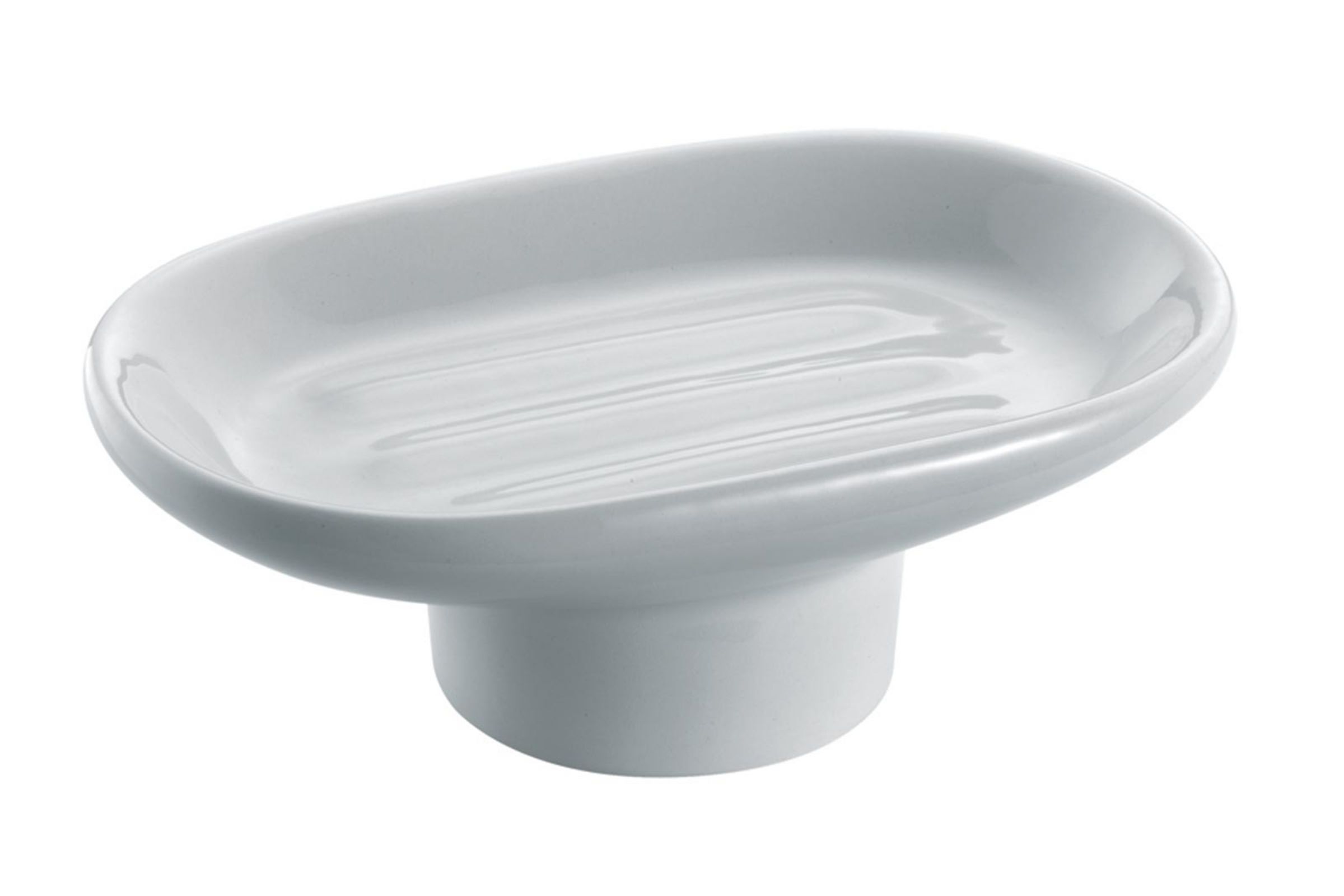 Spare oval soap holder in ceramic