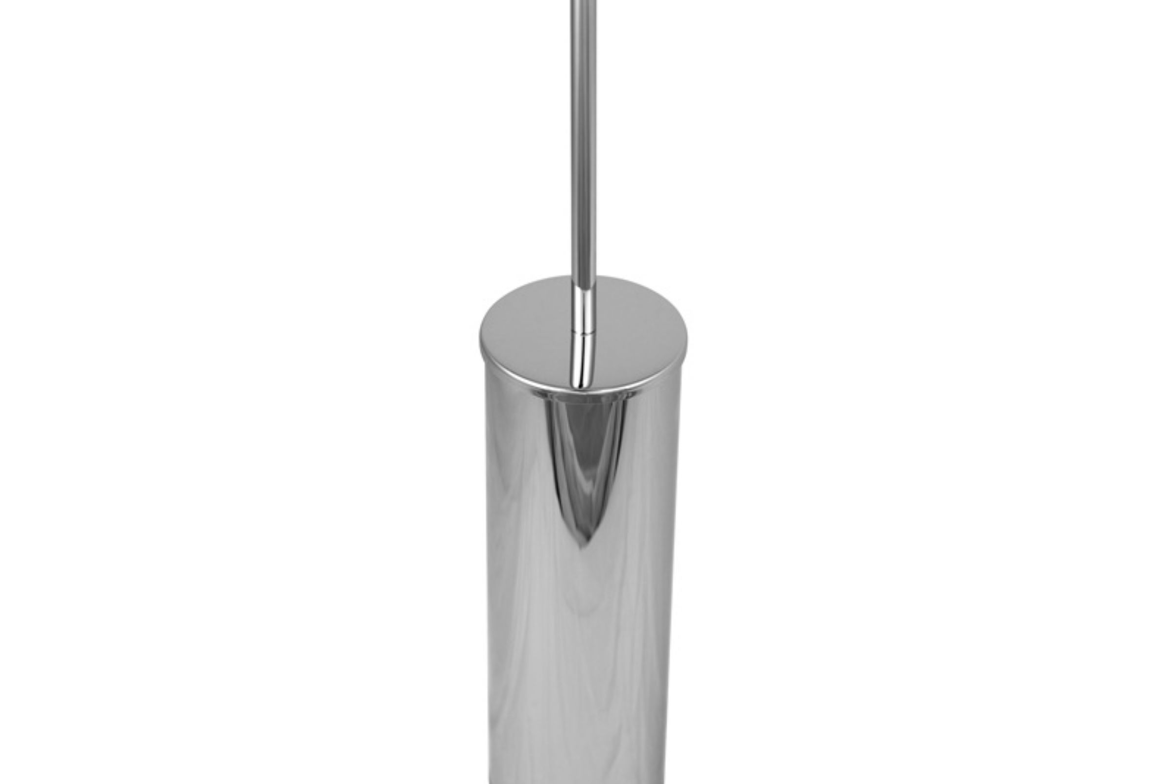 porta scopino metallo appoggio fl oor standing toilet brush holder in metal cm. 8x8x36 EBE