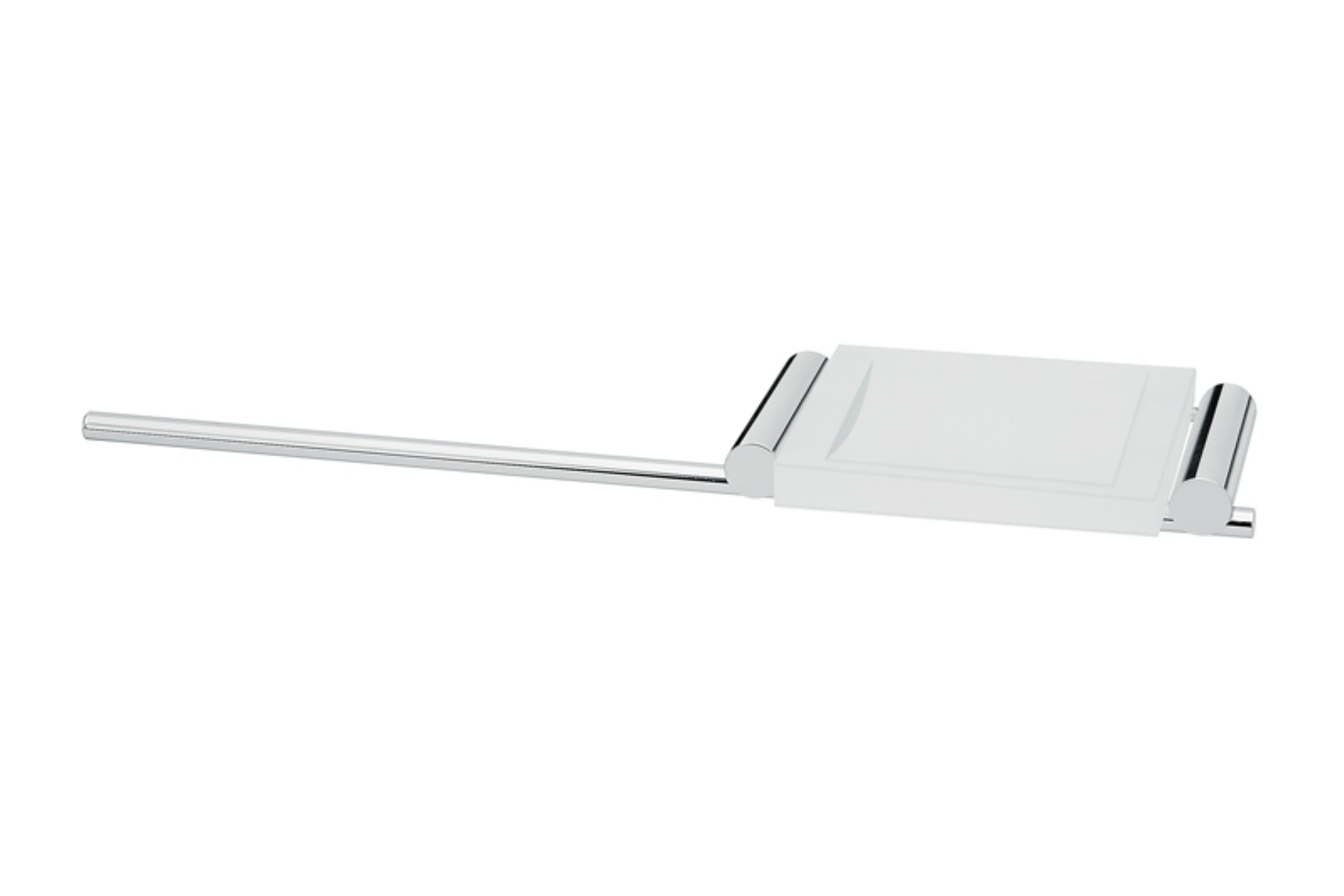 Porta sapone plexiglass satinato bianco (destro) - porta salviette Ebe