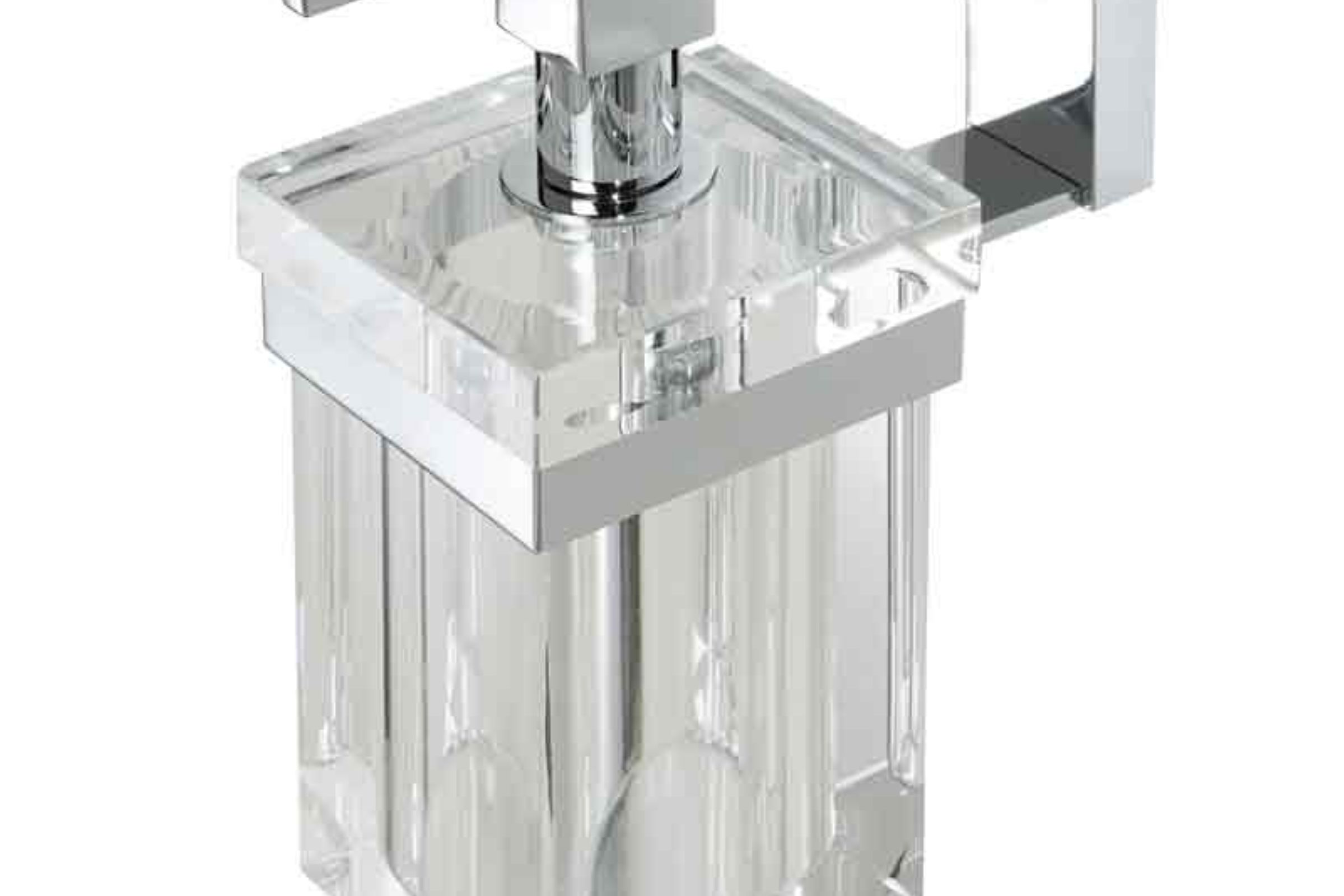 Dosatore a muro in plexiglass trasparente Tiffany