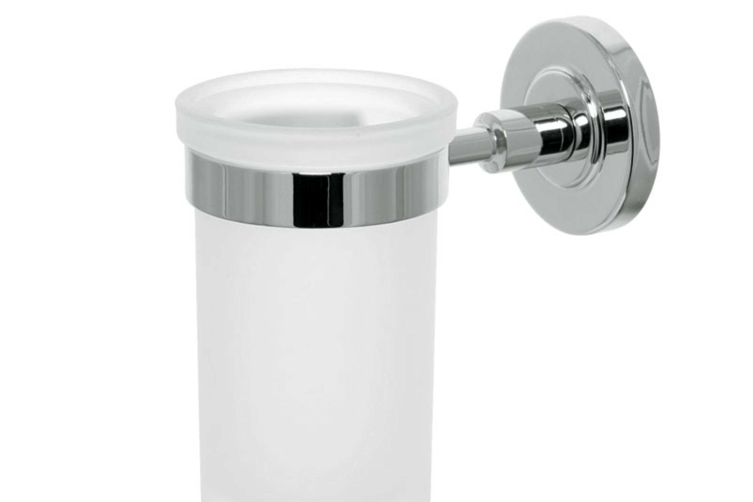 porta spazzolini vetro toothbrush holder in glass cm. 6,8x12x12 IRIDE