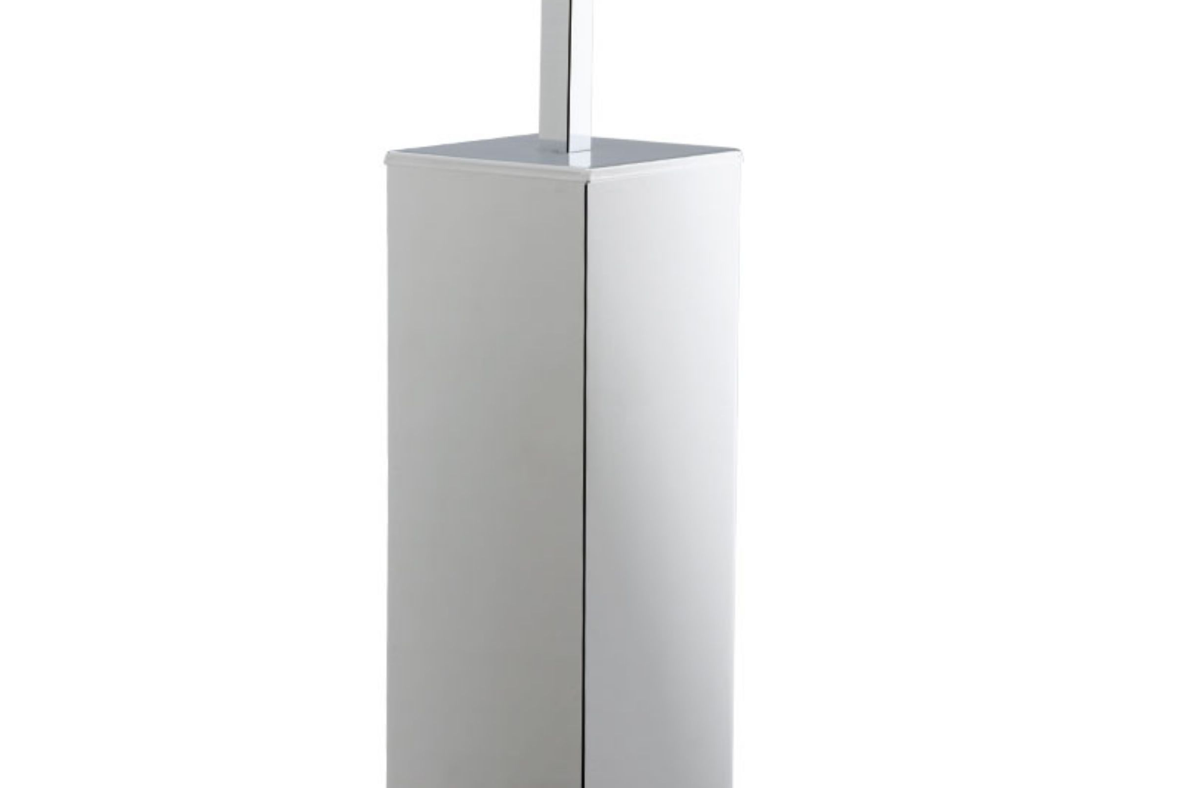 porta scopino metallo appoggio fl oor standing toilet brush holder in metal cm. 8x8x36