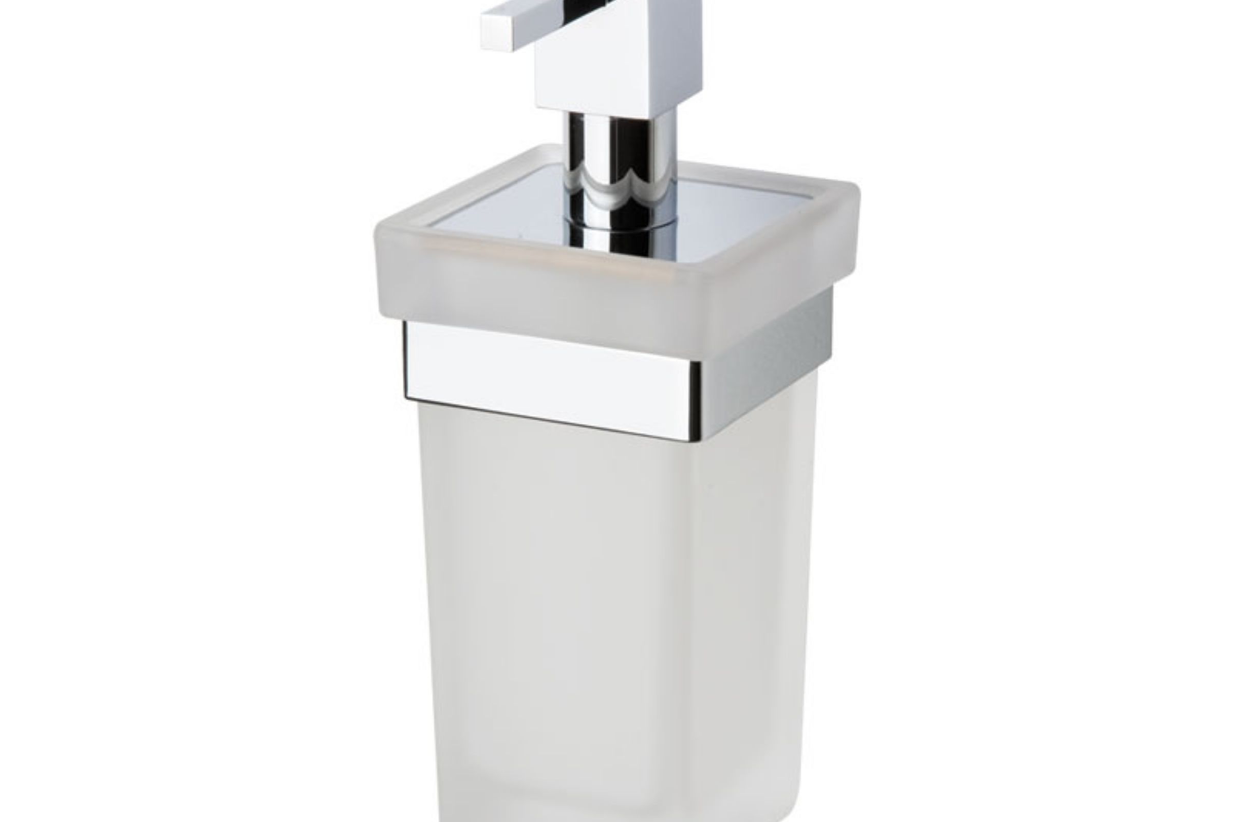 dosatore vetro appoggio rest standing liquid soap dispenser in glass cm. 6,6x6,6x16,6