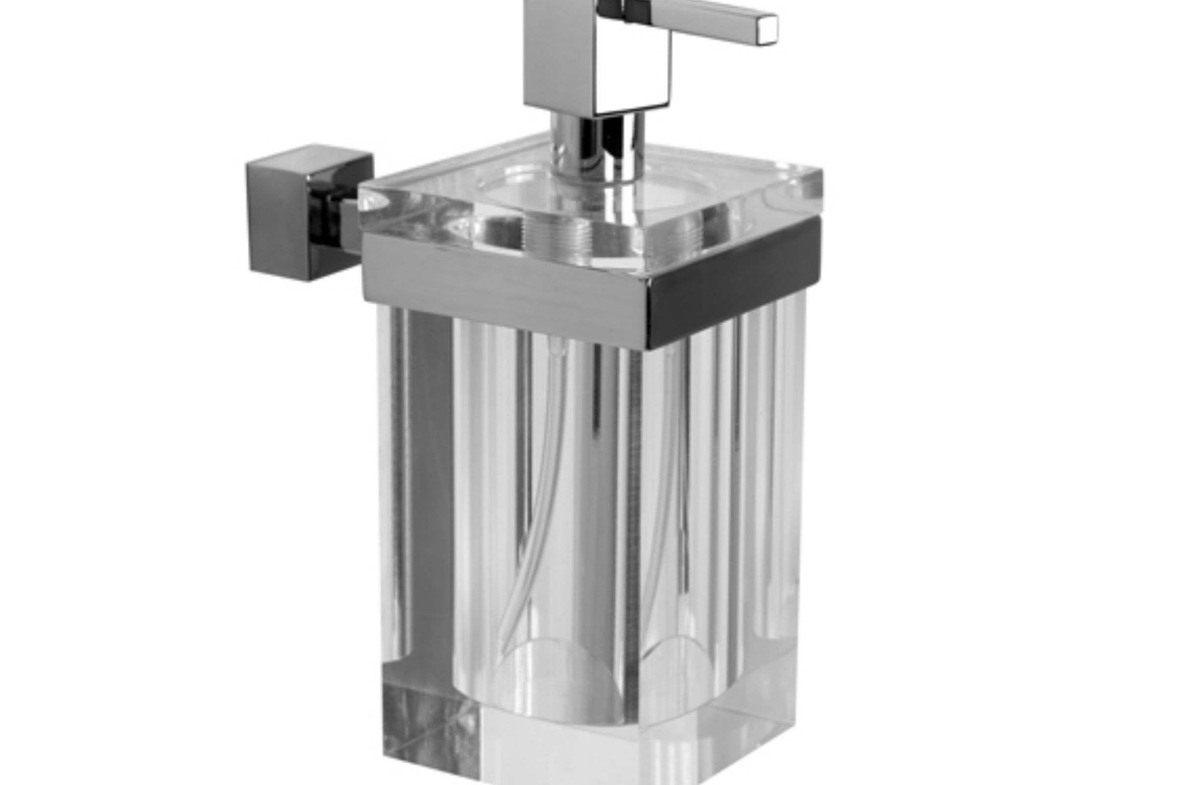 dosatore in plexiglass liquid soap dispenser in plexiglass cm. 12,5x9x16,5