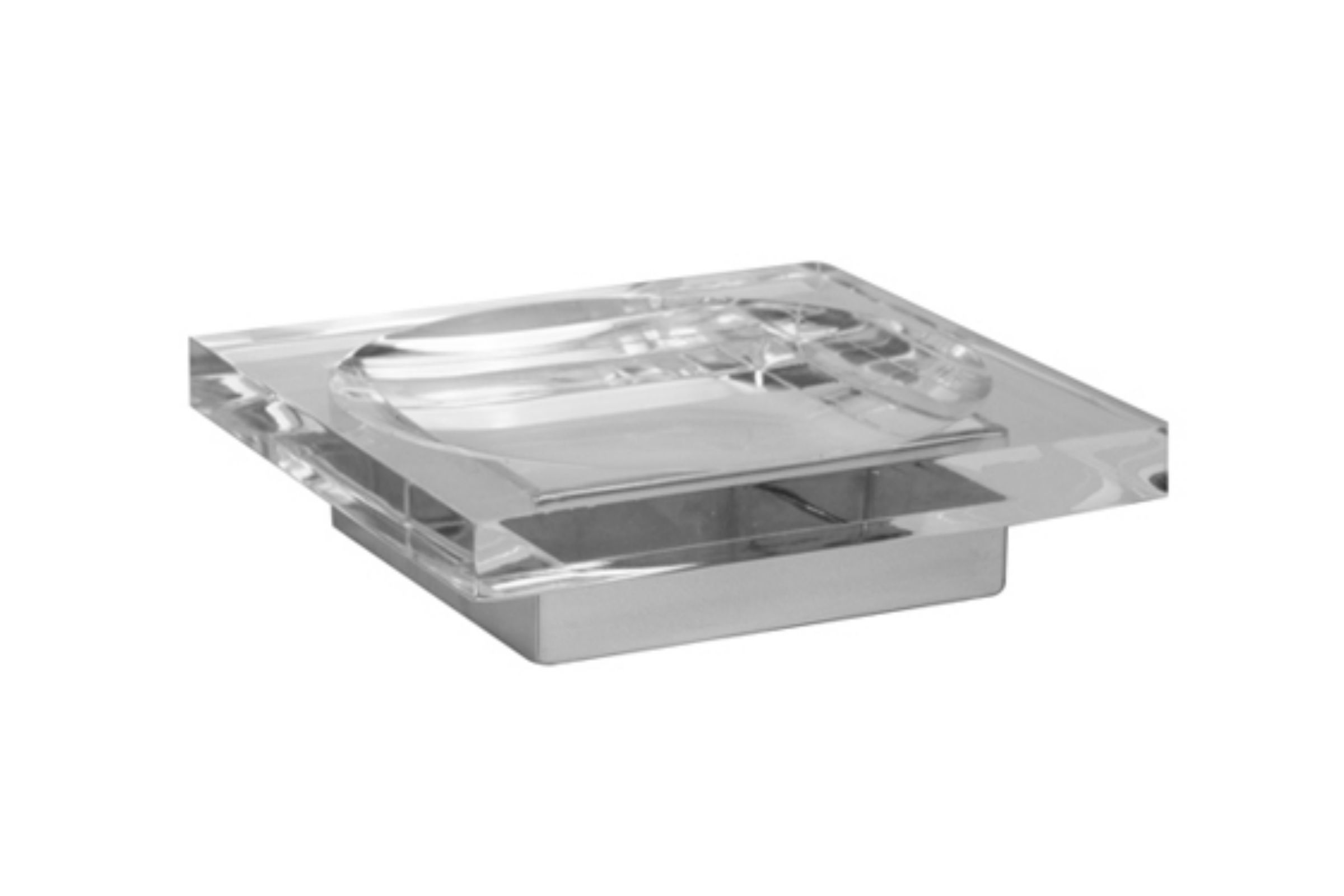 porta sapone plexiglass appoggio rest standing soap dish in plexiglass cm. 10,7x10,7x3,7