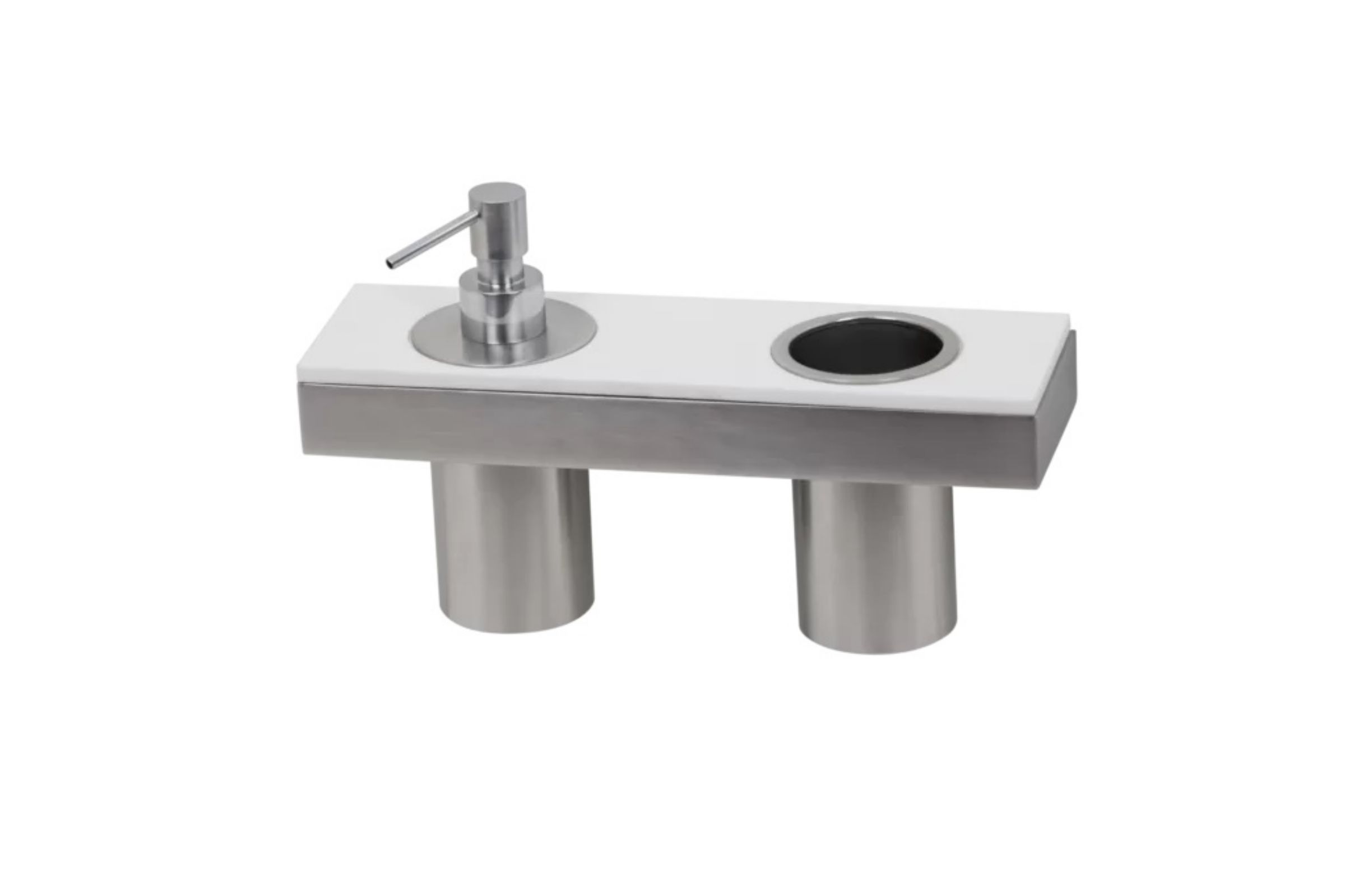Corian Surface with Dispenser and Toothbrush Holder IDRA