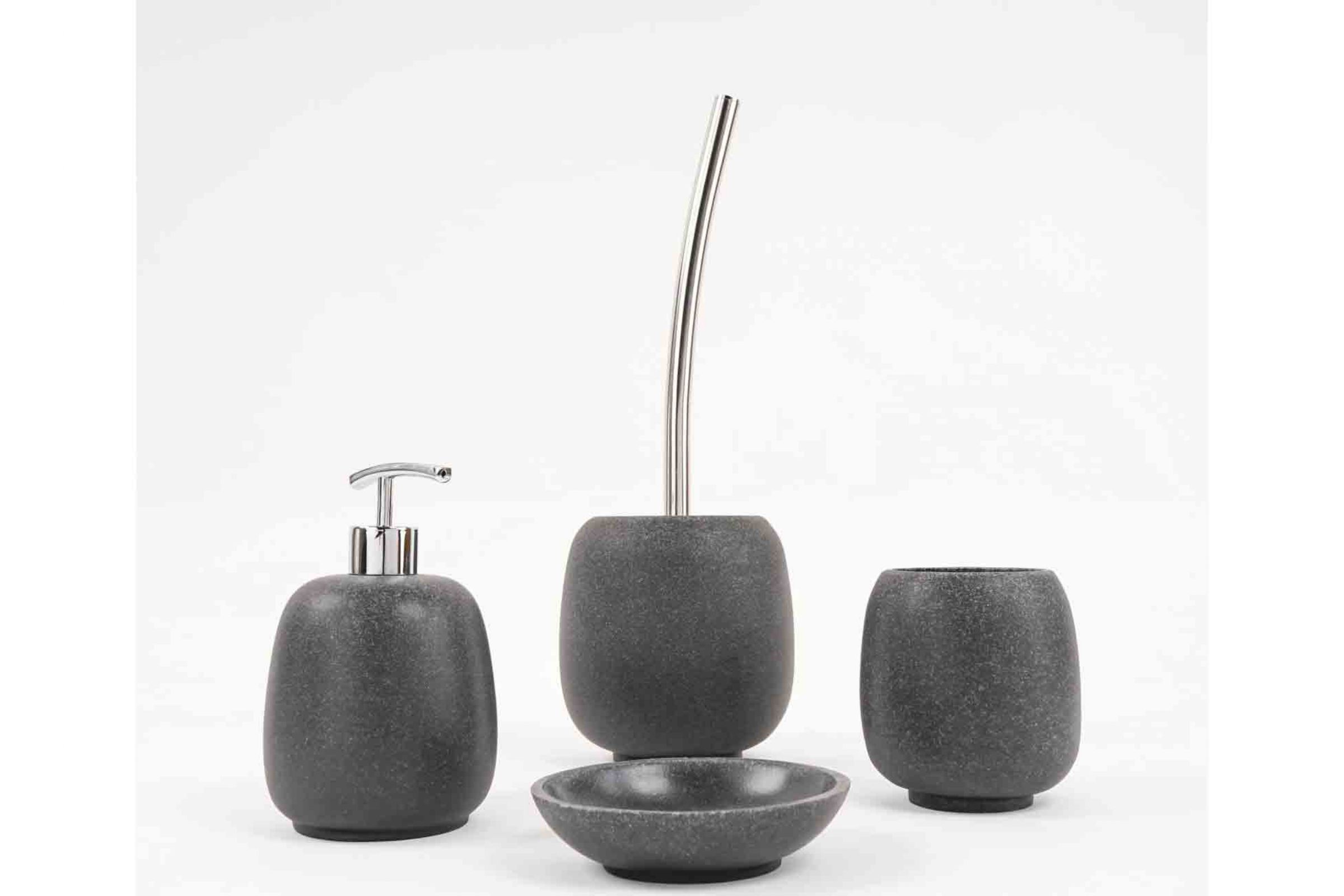 Set accessori bagno Afra Grigio Pietra