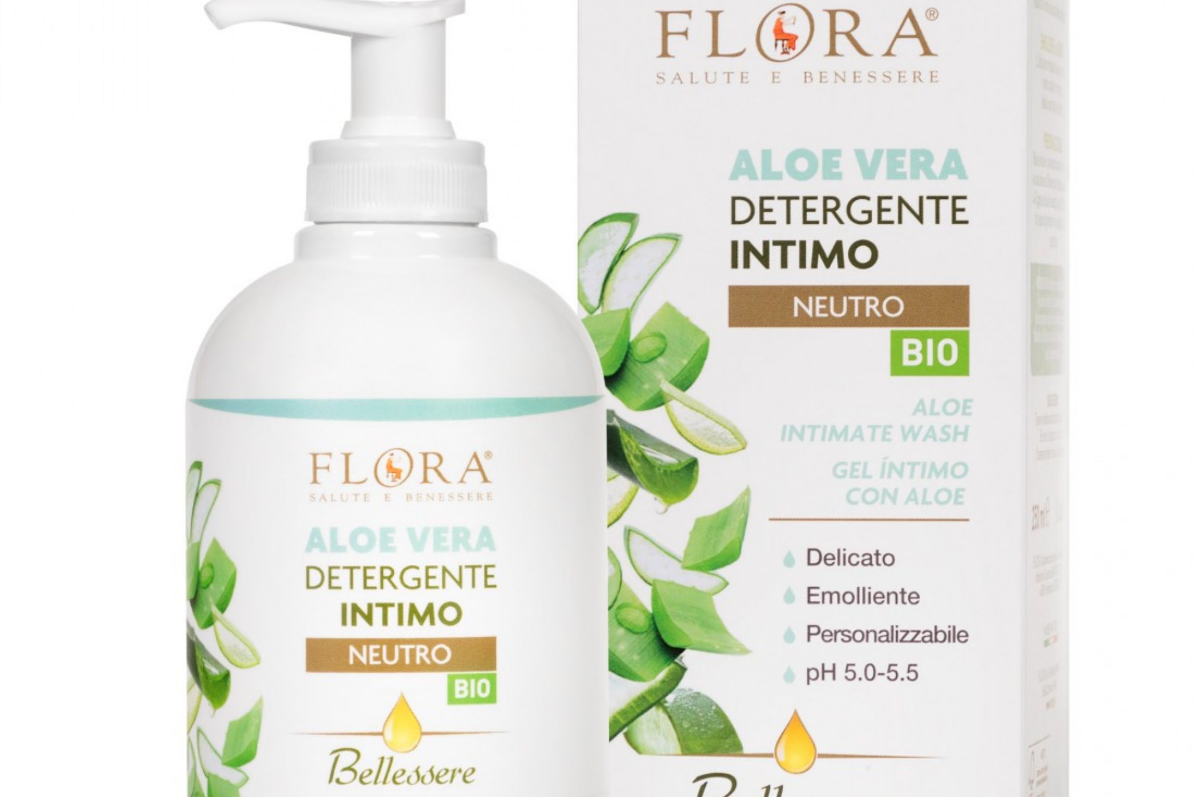 Intimate cleanser with aloe vera extract pH 5.0 - 5.5