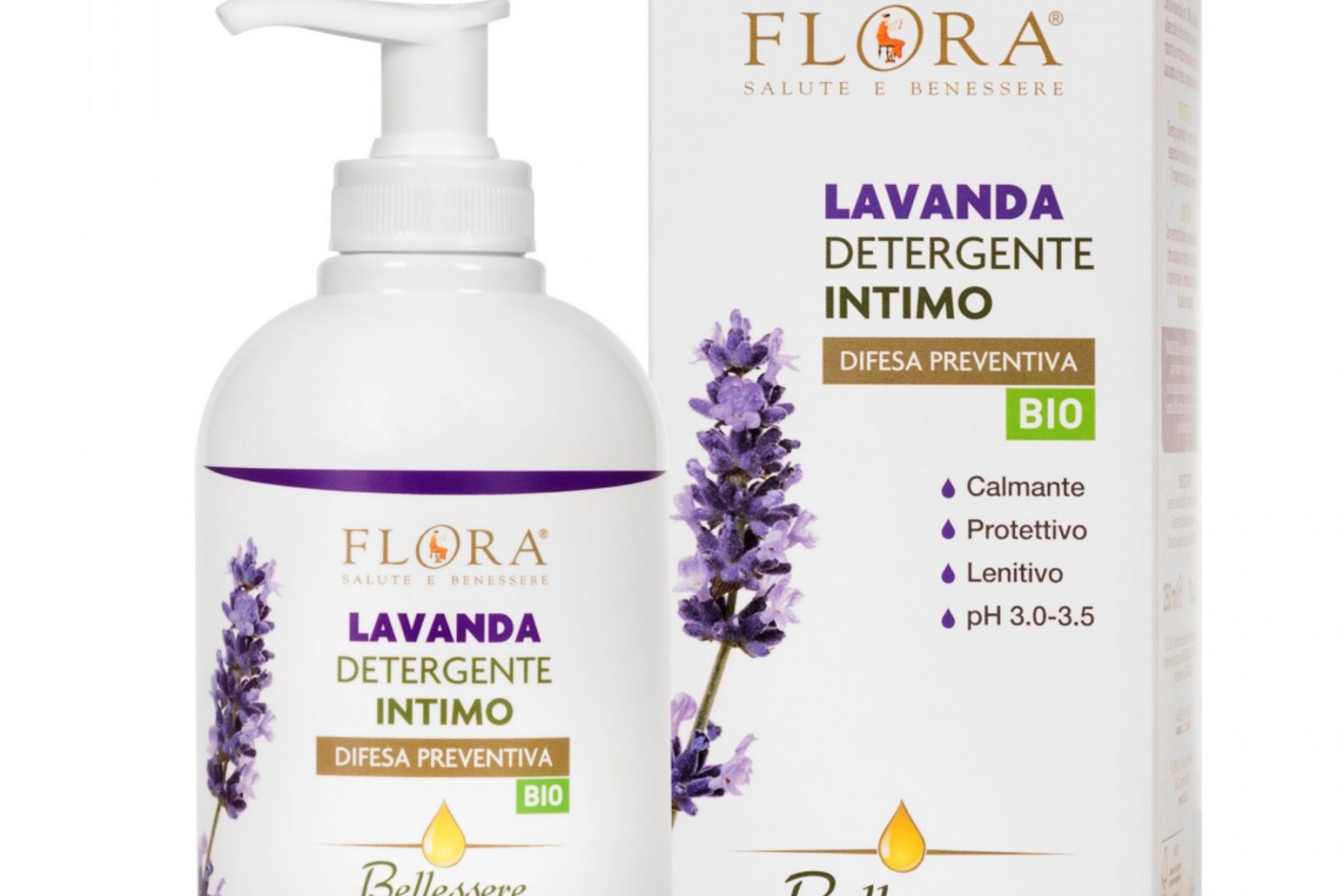 Intimate cleanser with 100% pure, natural and total lavender essential oil pH 3.0 - 3.5 - 250 ml