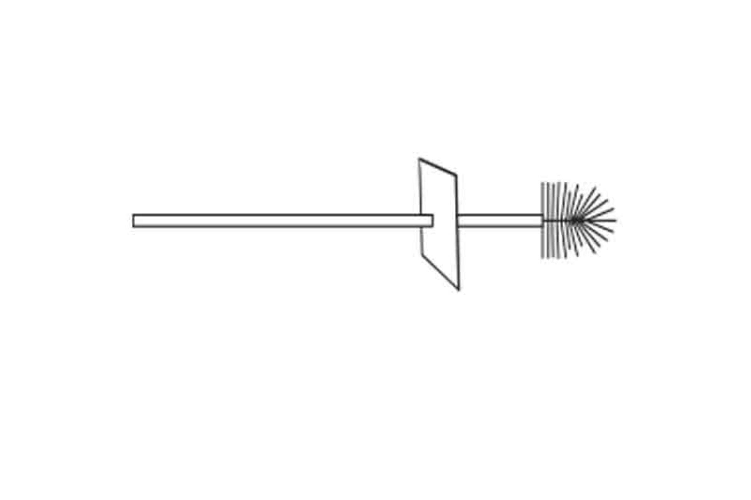 Ricambio manico completo porta scopino metallo (completo di sottomanico riccio in setola) Essenza