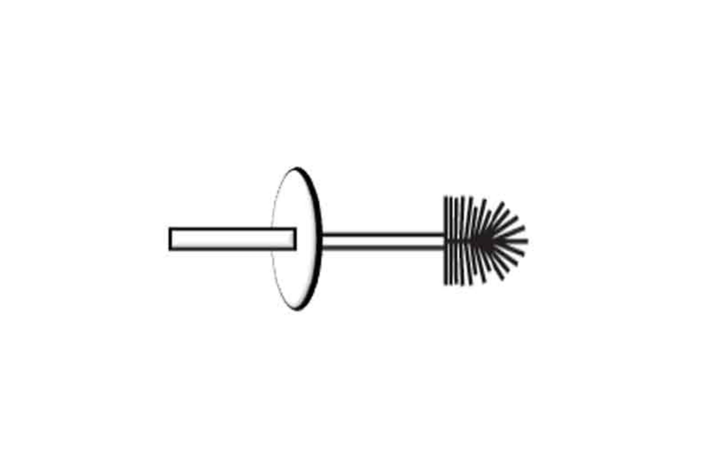 Ricambio manico completo porta scopino metallo cromo (completo di sotto manico con riccio in setola) Nova