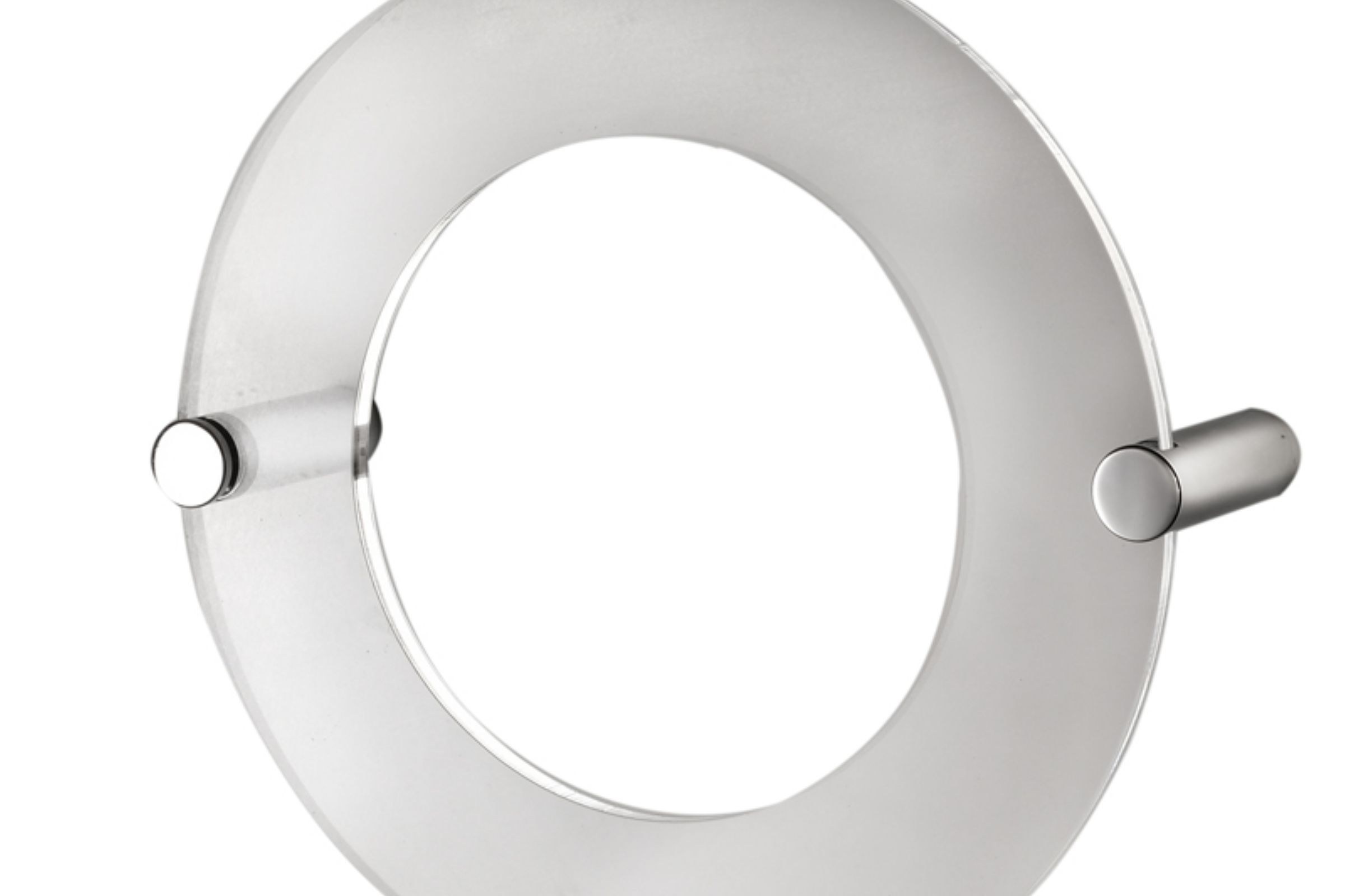 Anello porta salviette in plexiglass con 2 attacchi Giotto
