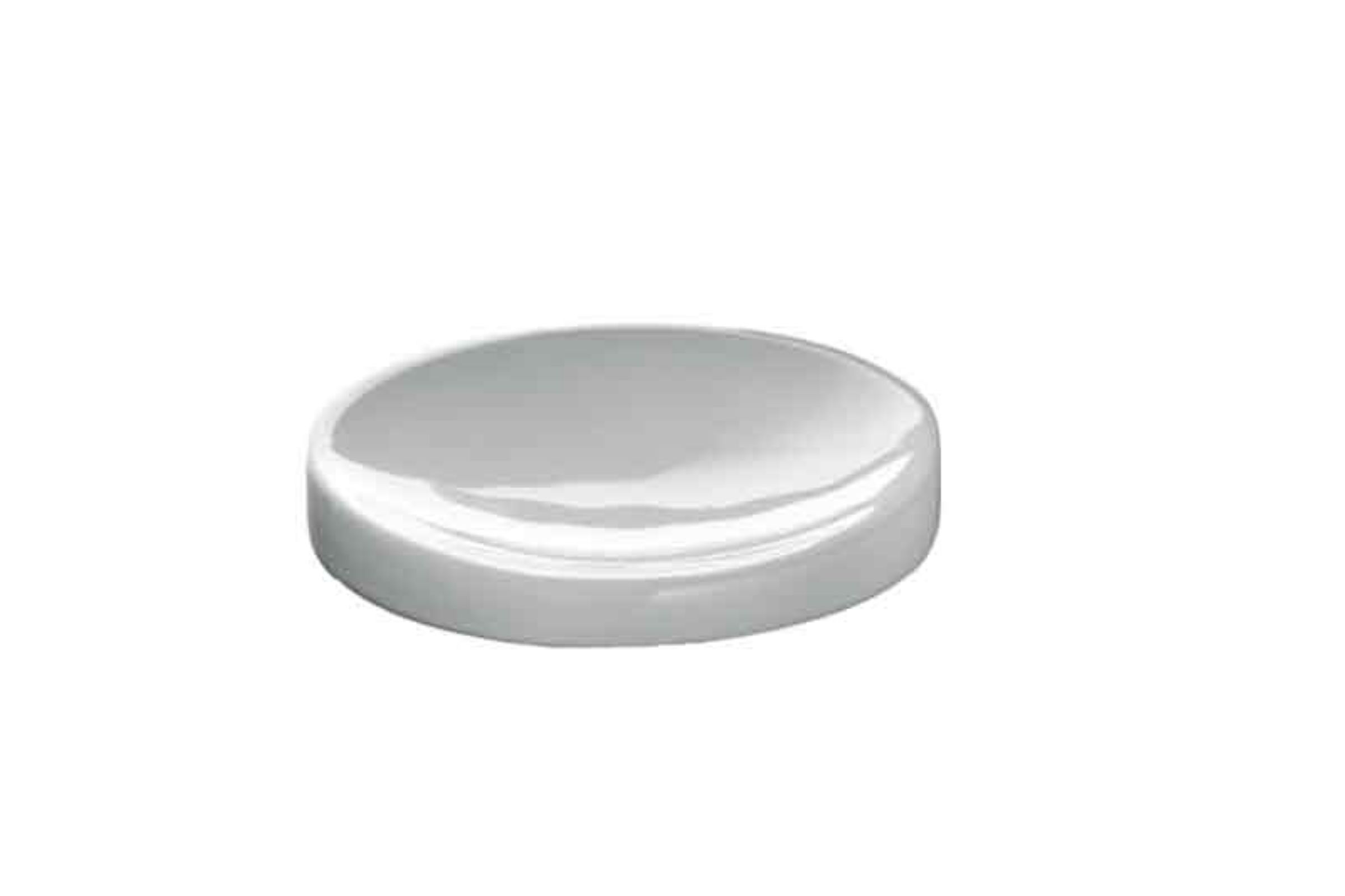 Porta sapone ceramica tondo in appoggio bianco lucido