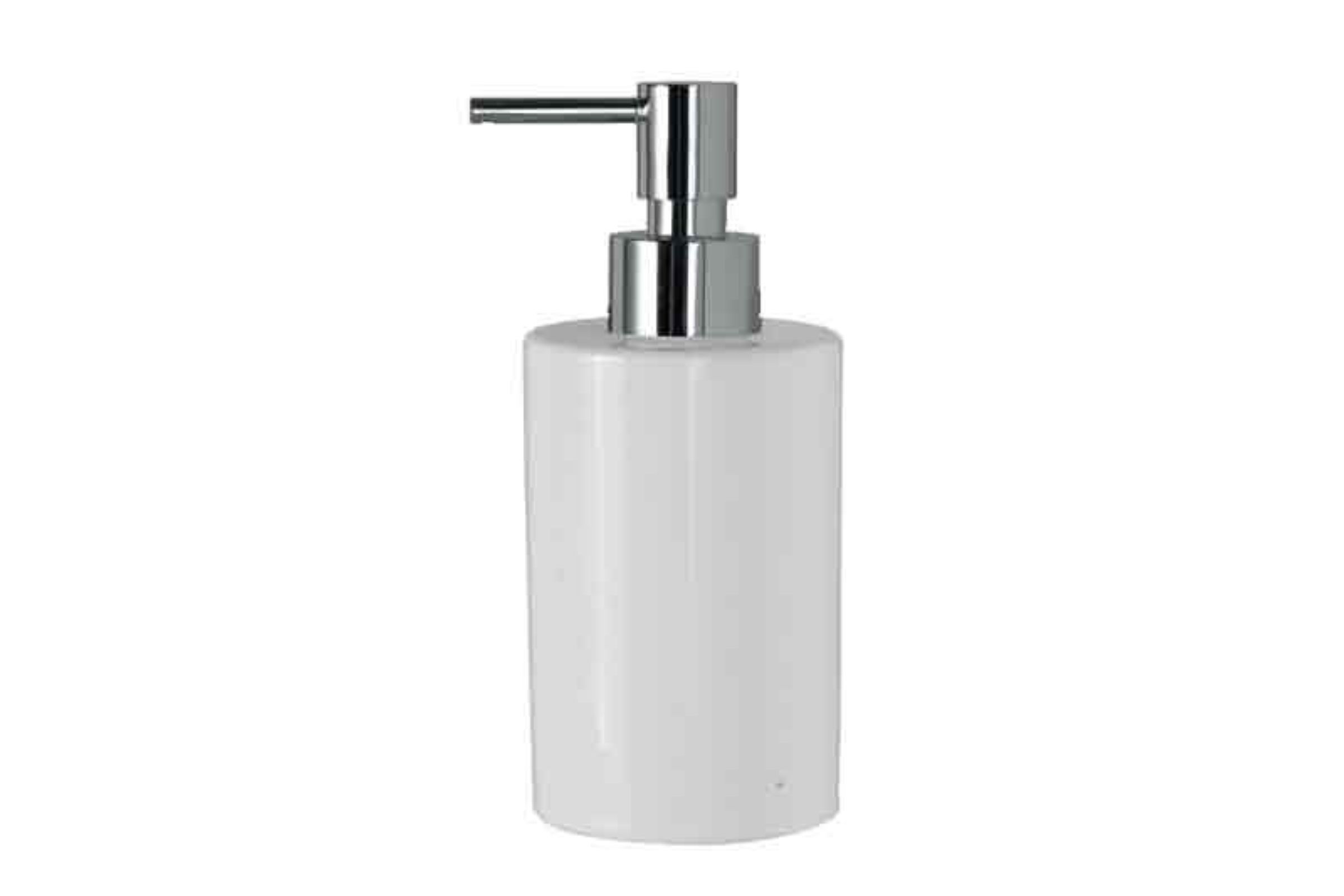 Dosatore ceramica tondo in appoggio bianco lucido