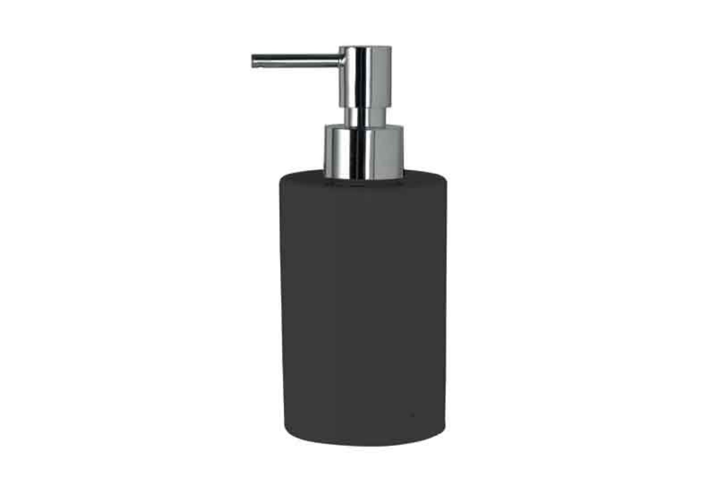 Dosatore ceramica tondo in appoggio nero opaco