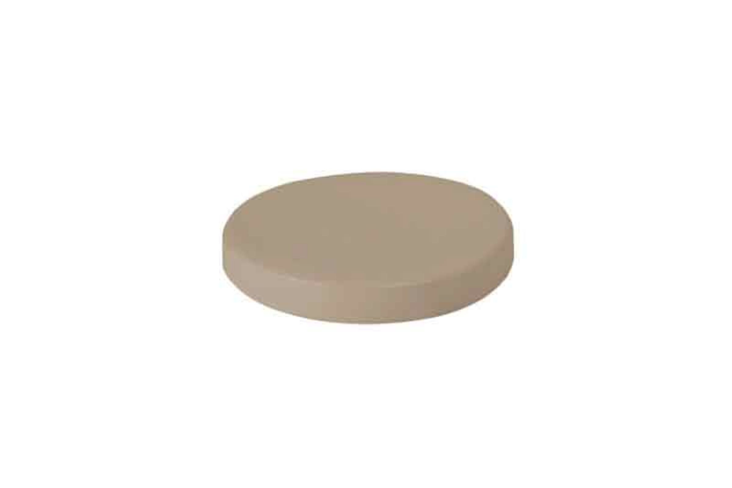 Porta sapone ceramica tondo in appoggio avana lucido