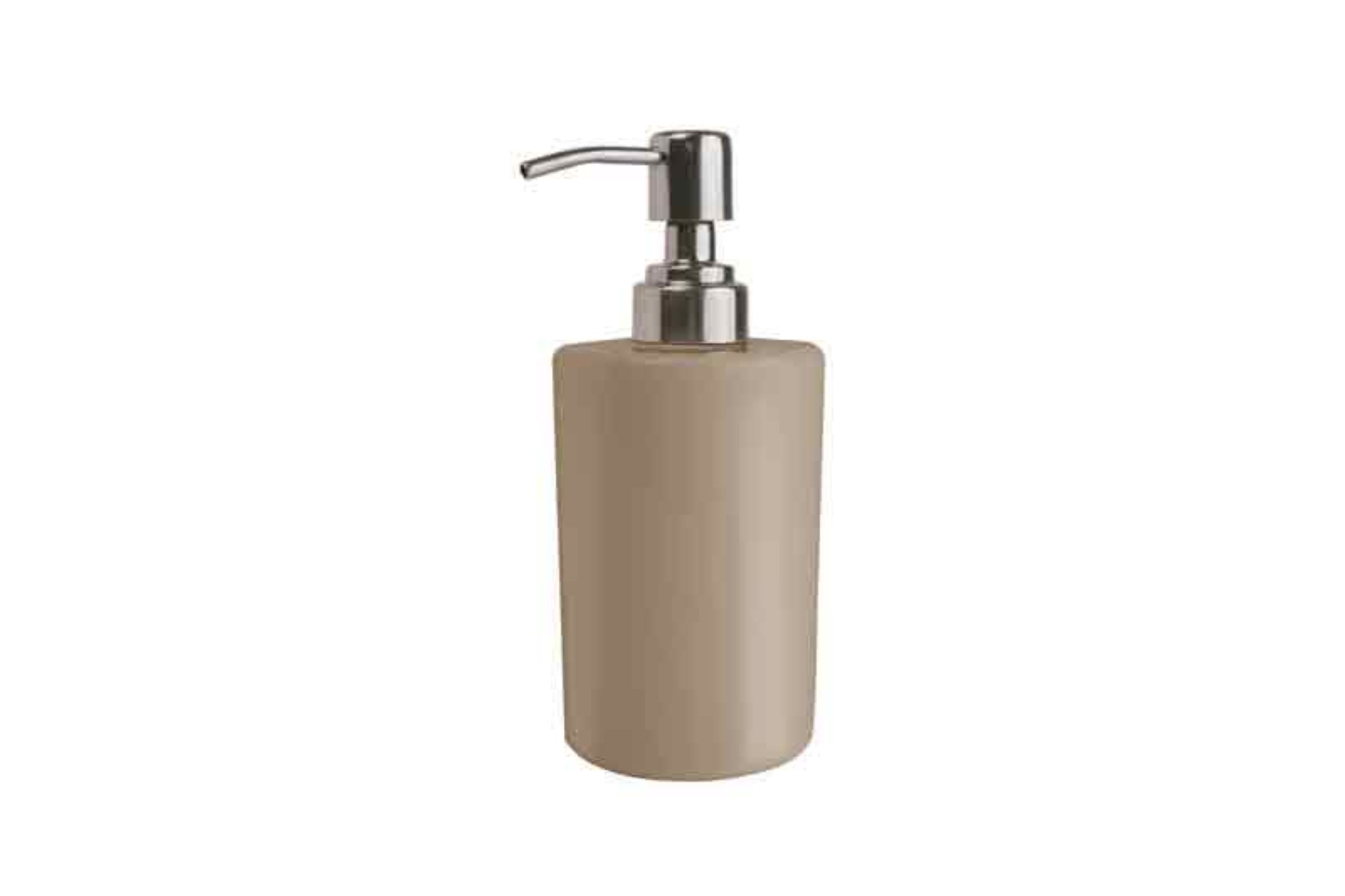 Dosatore ceramica tondo in appoggio avana lucido