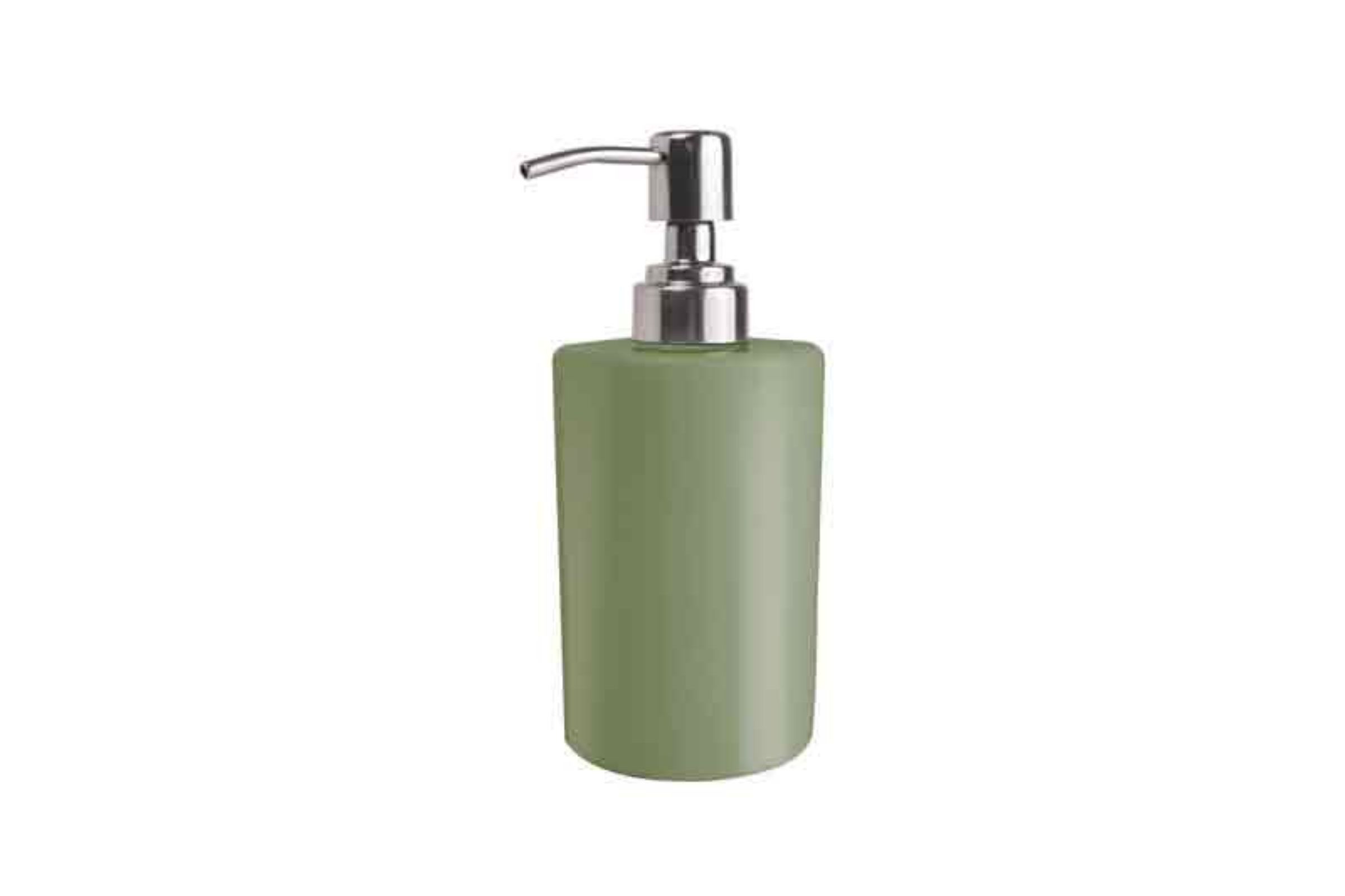 Dosatore ceramica tondo in appoggio verde lucido