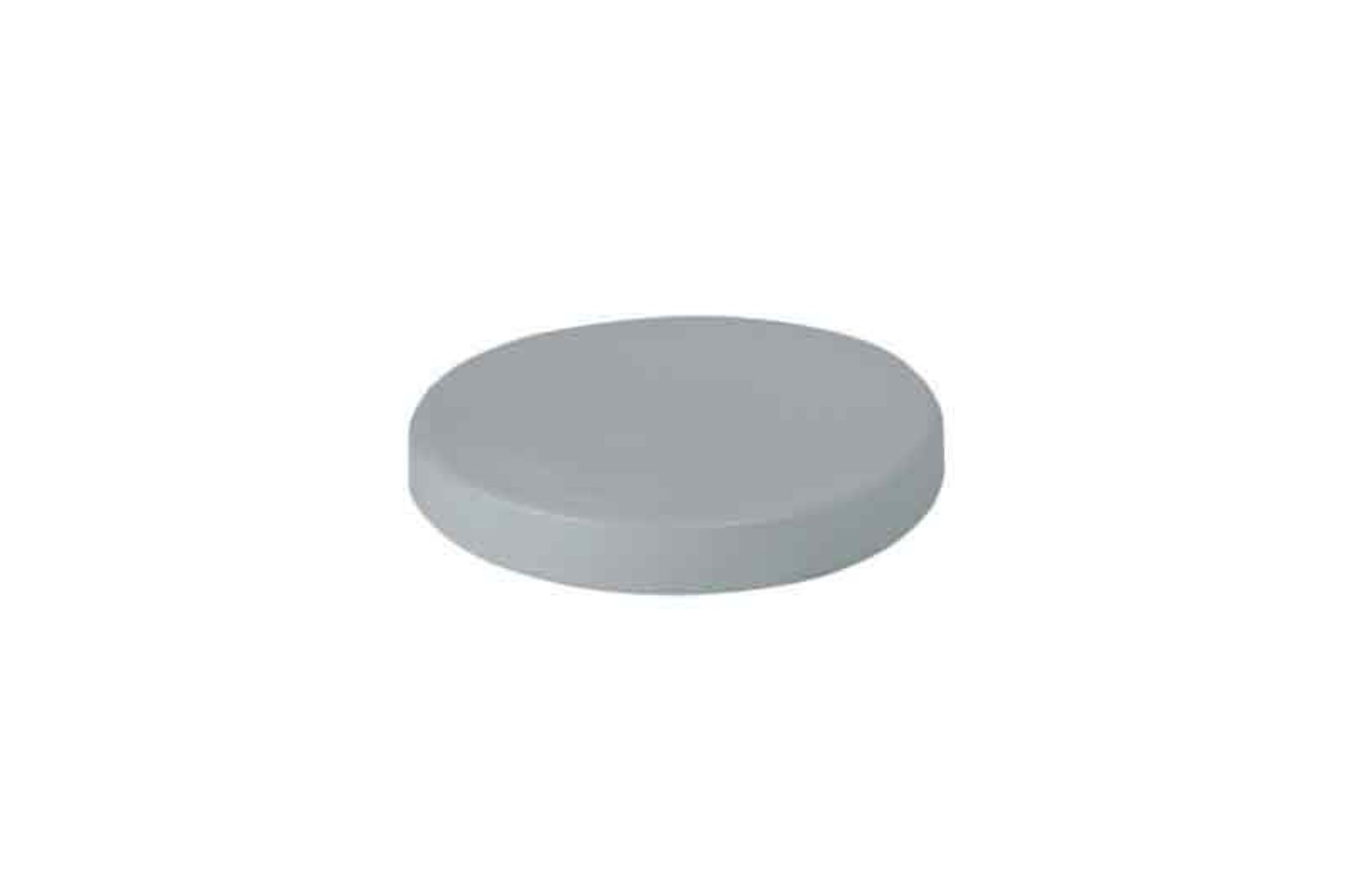 Porta sapone ceramica tondo in appoggio grigio opaco