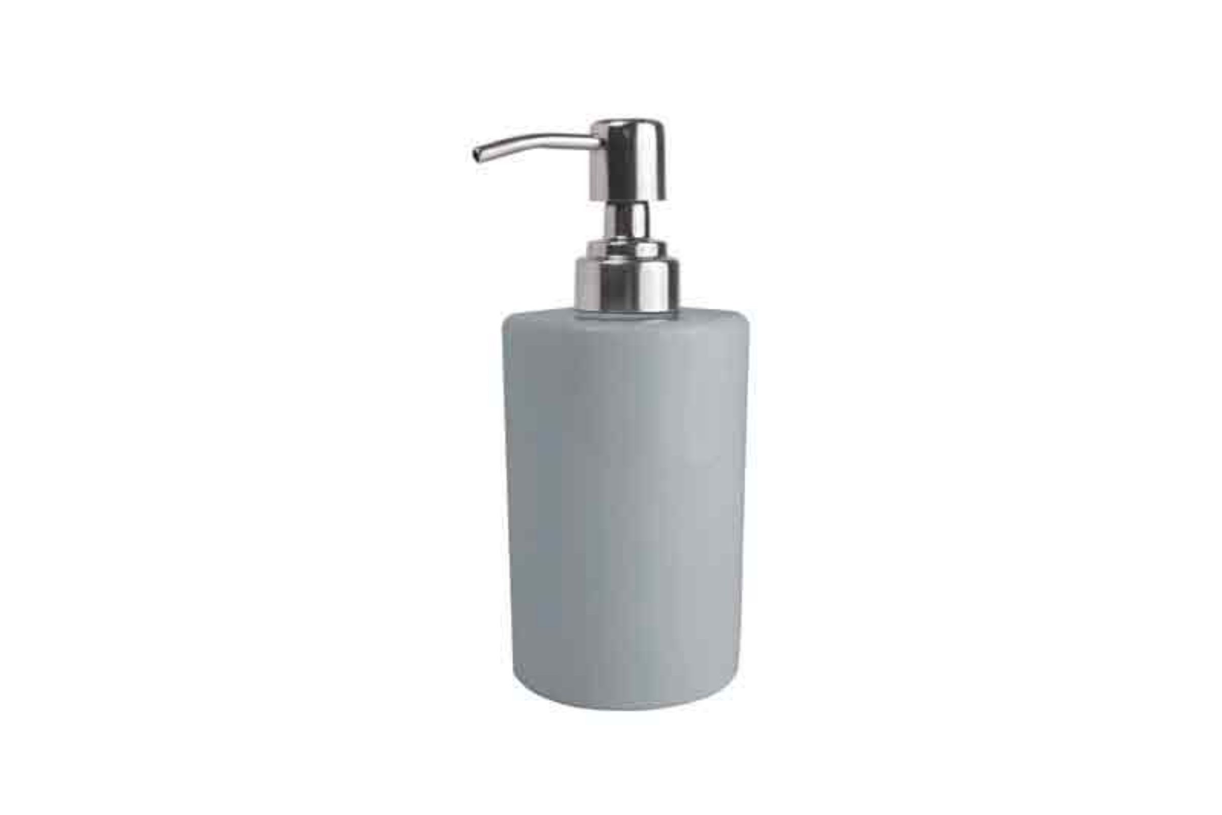 Dosatore ceramica tondo in appoggio grigio opaco
