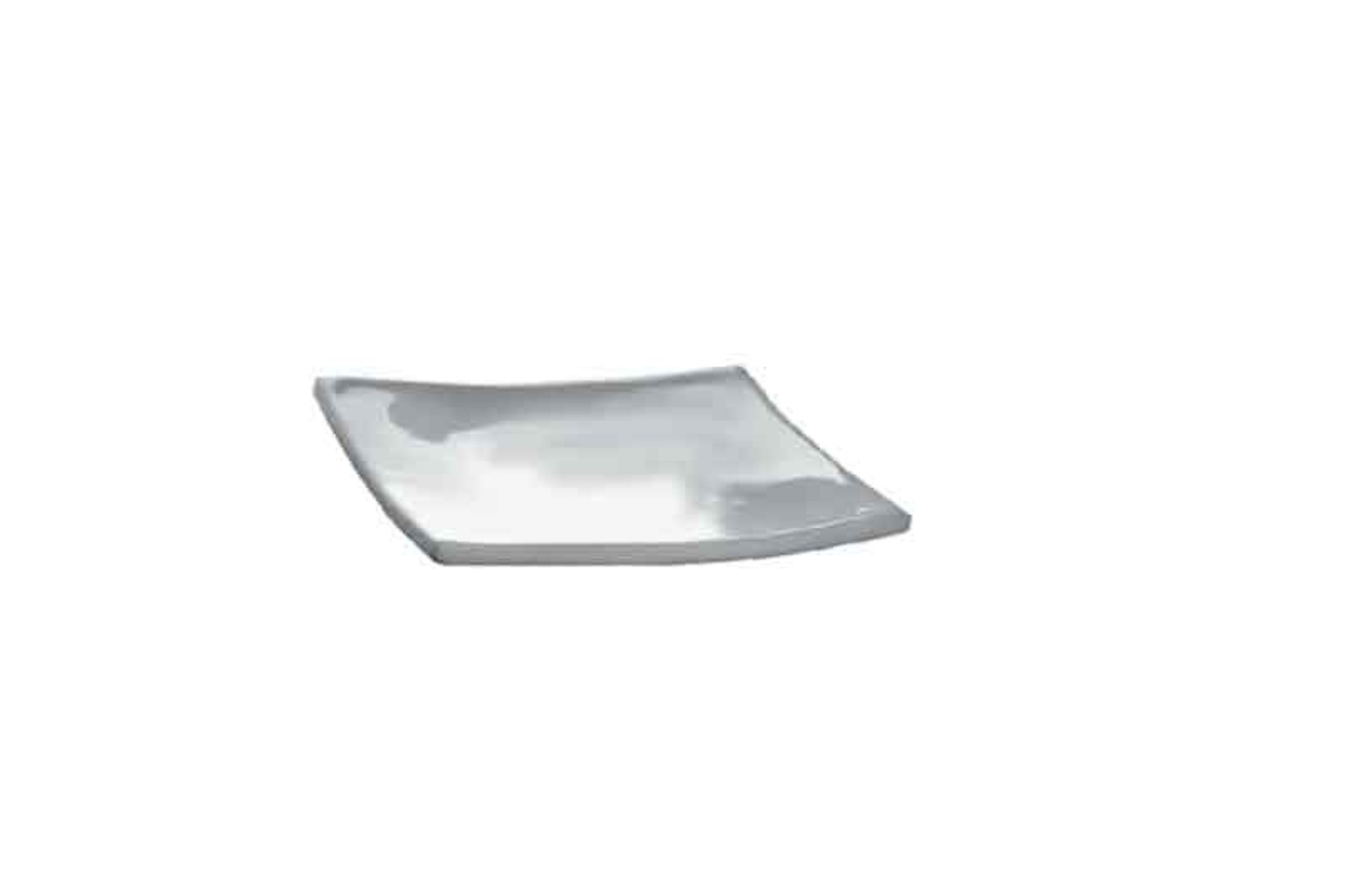 Porta sapone ceramica quadro in appoggio bianco lucido