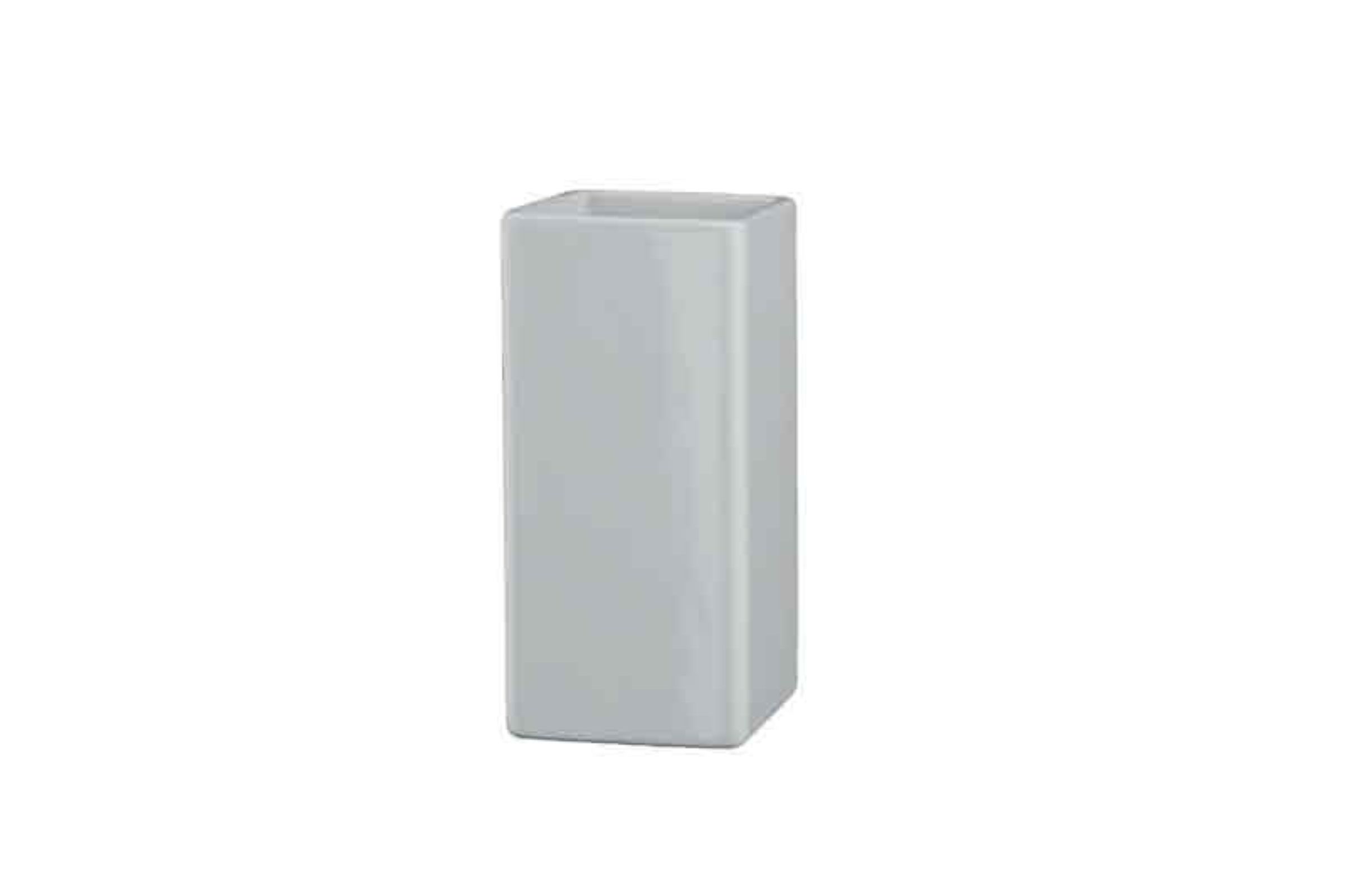 Porta spazzolini ceramica quadro in appoggio bianco lucido