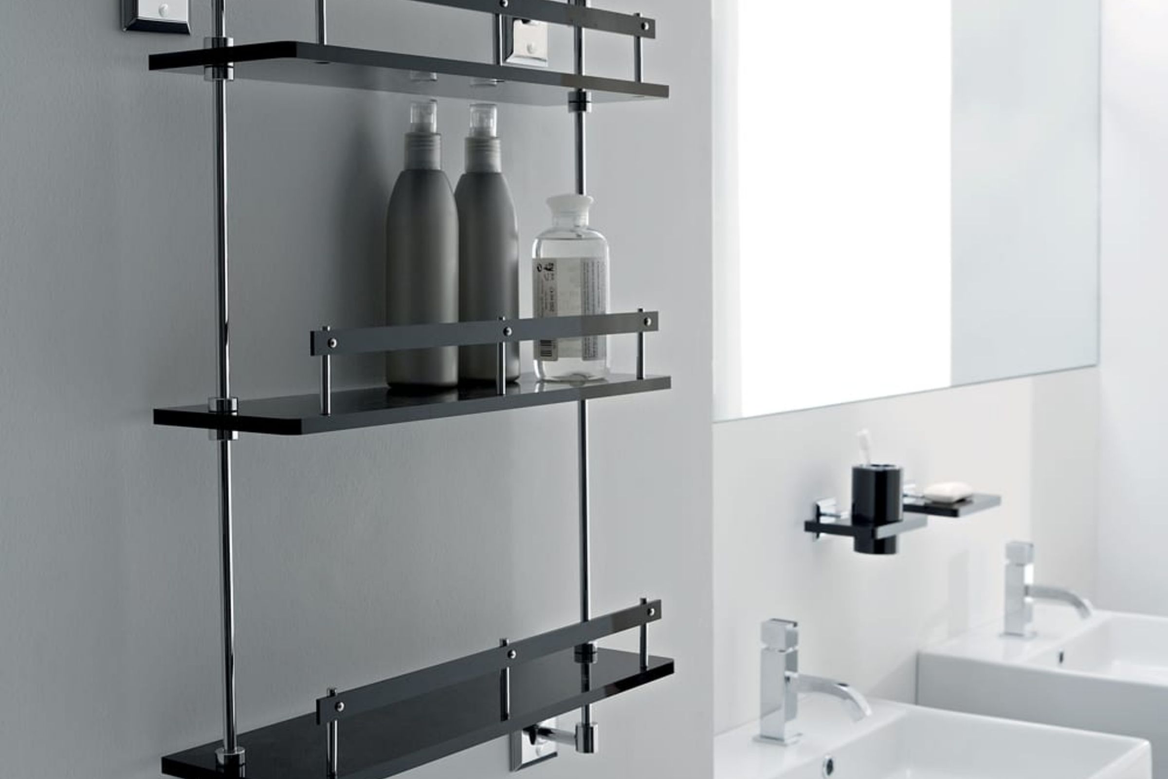 Scaffale con mensole e ringhiere 3 piani Grip