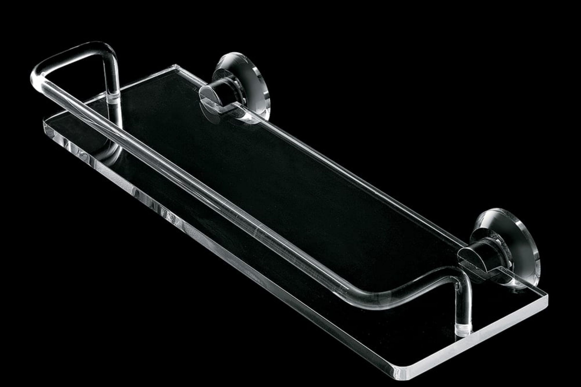Mensola con ringhiera, base plexiglass 40 Luce