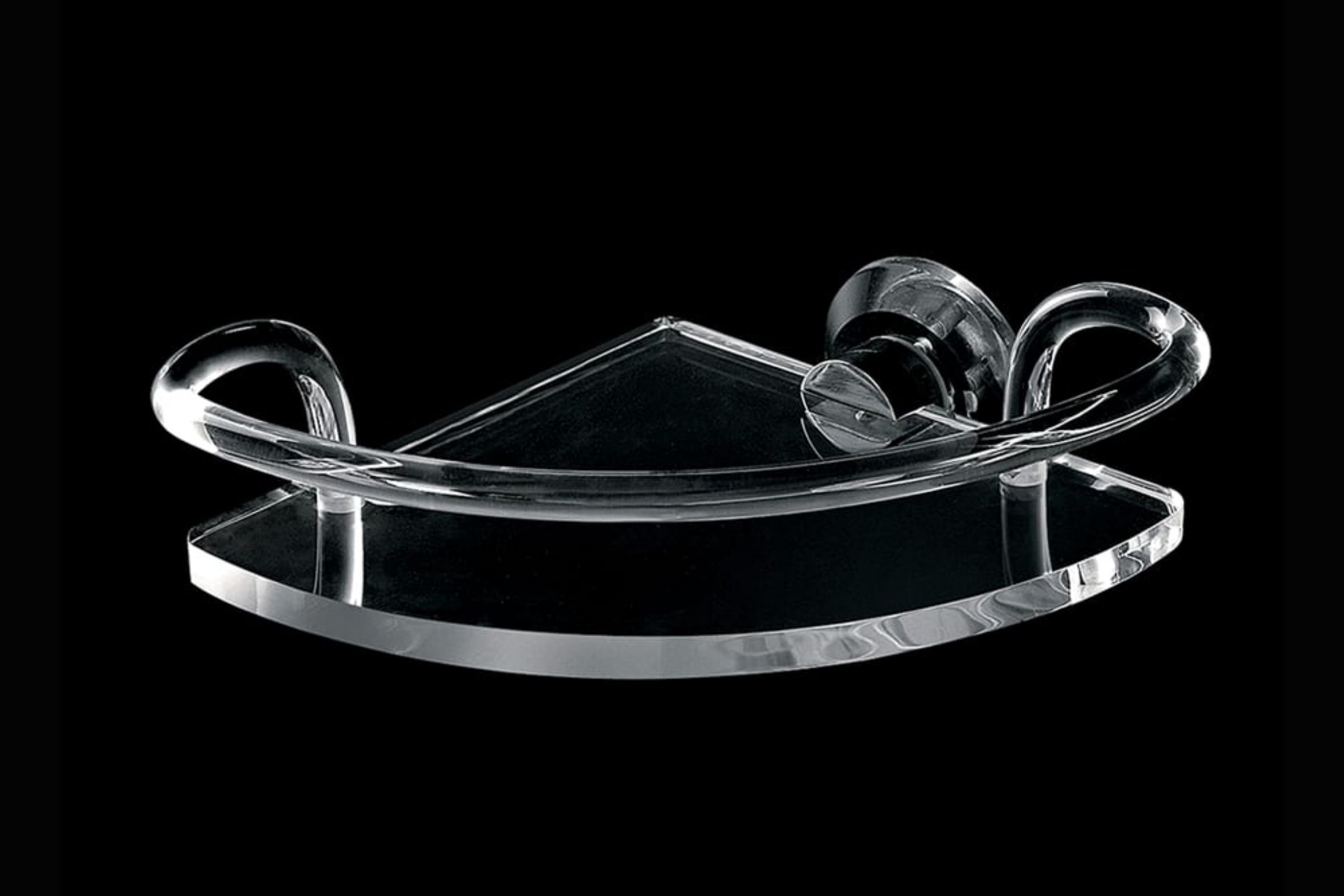 Angolare doccia con ringhiera, base plexiglass Luce