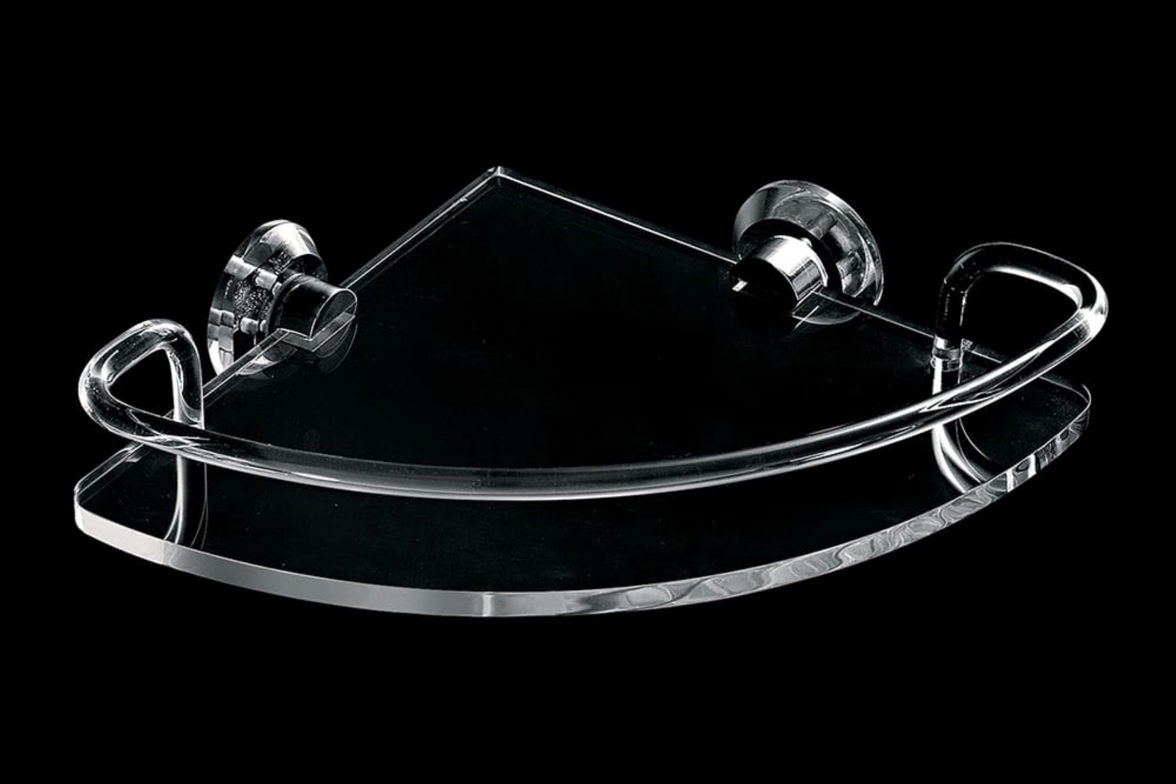 Angolare doccia con ringhiera, base plexiglass Luce