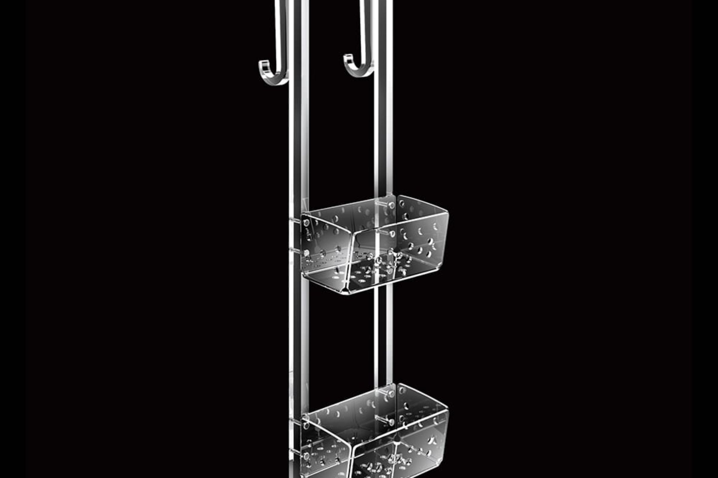 Accessori doccia Portaoggetti 2 piani con gancio