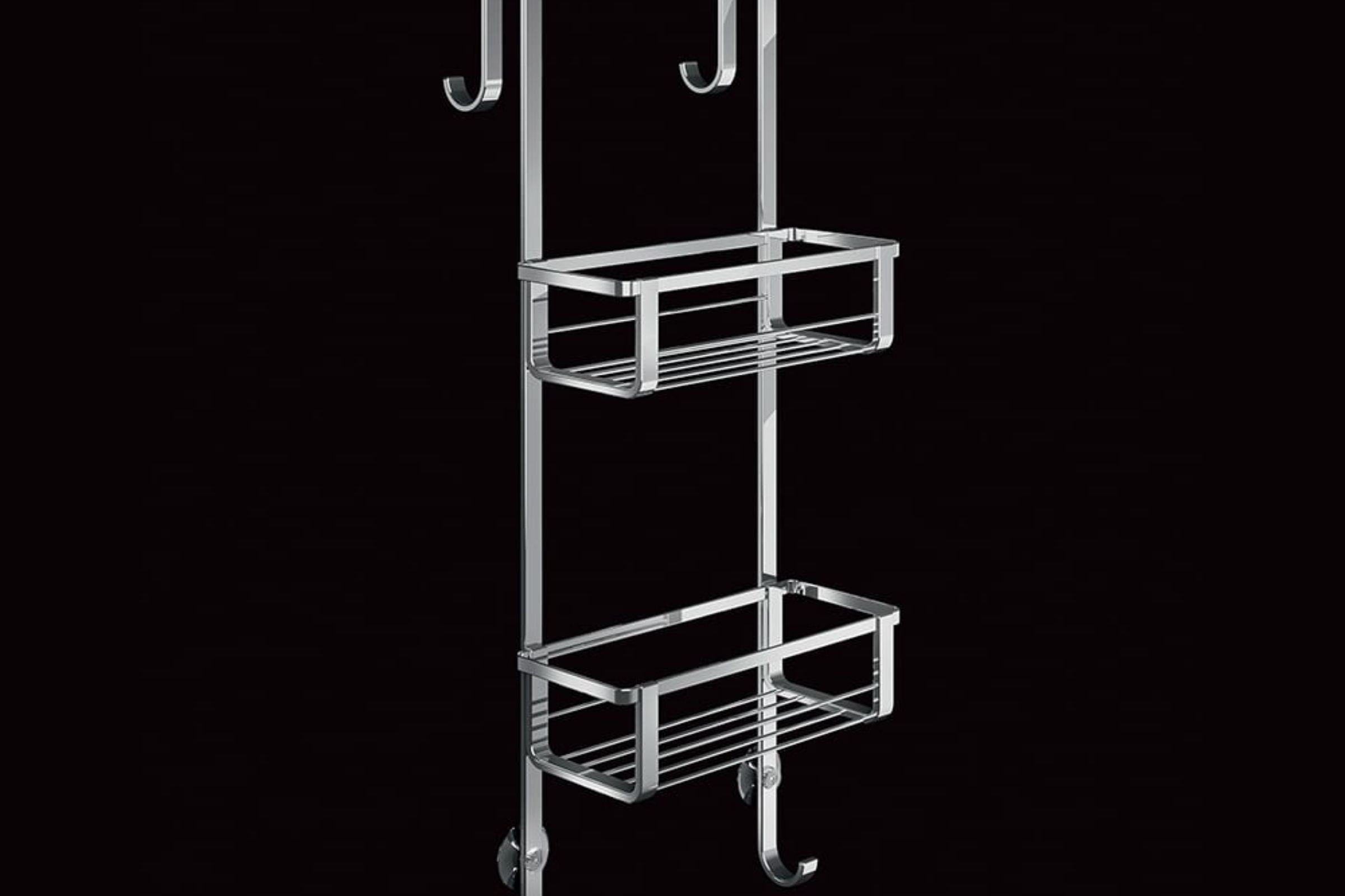 Accessori doccia Portaoggetti 2 piani con gancio e ventosa