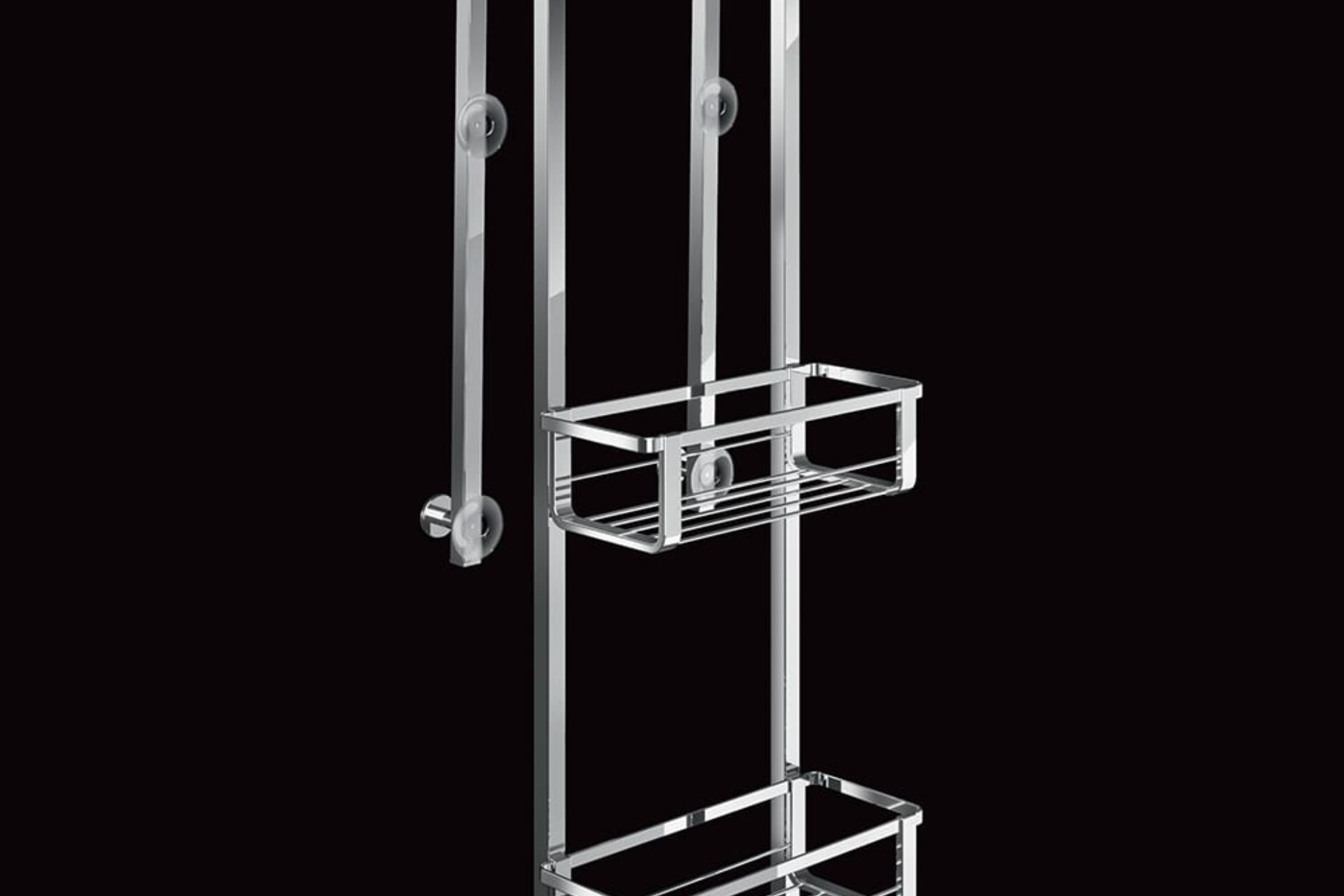 Accessori doccia Portaoggetti 2 piani con gancio e ventosa