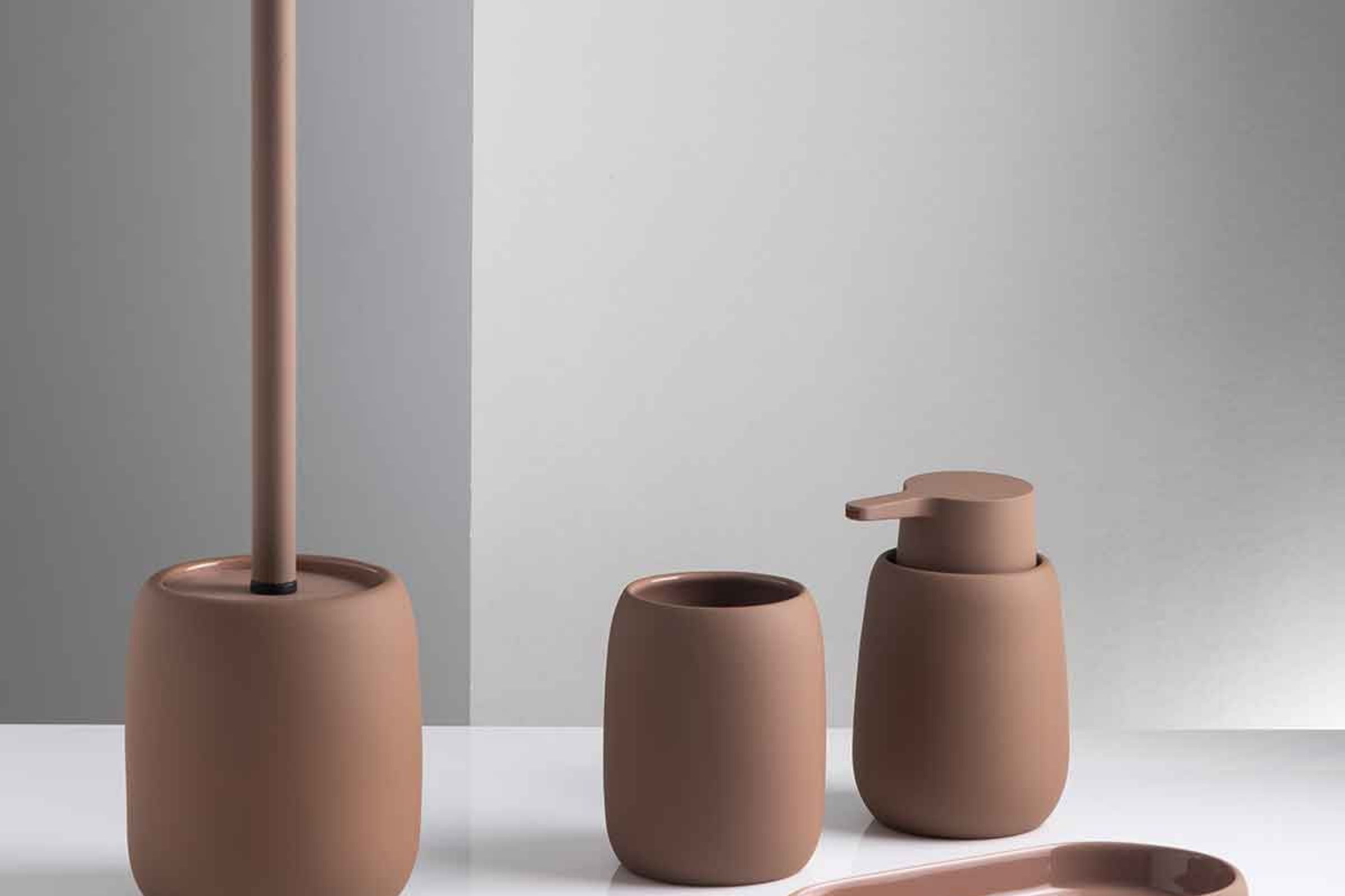 Set accessori bagno Bold rosa cioccolato