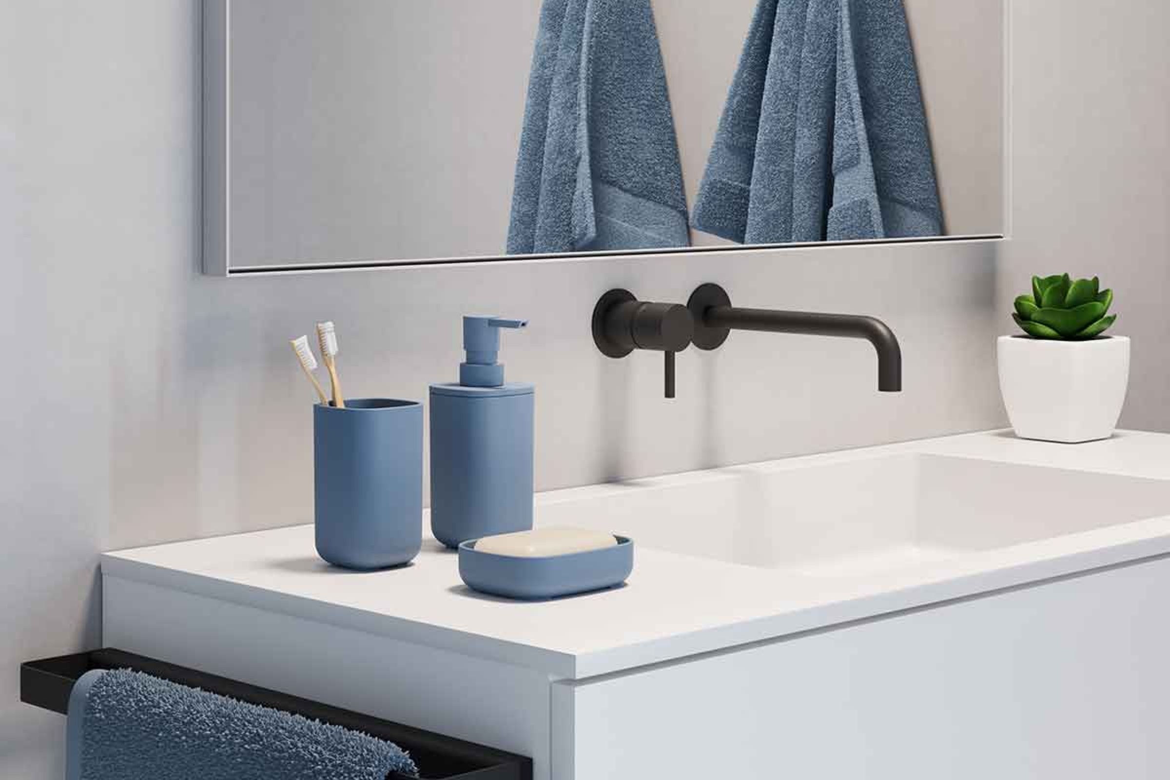 Set accessori bagno Pod indaco
