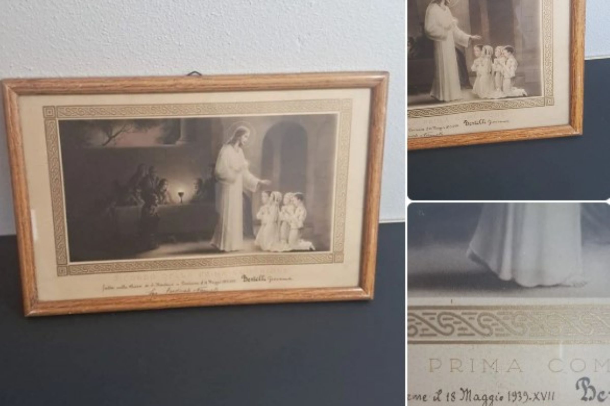Quadro Ricordo Prima Comunione Vintage